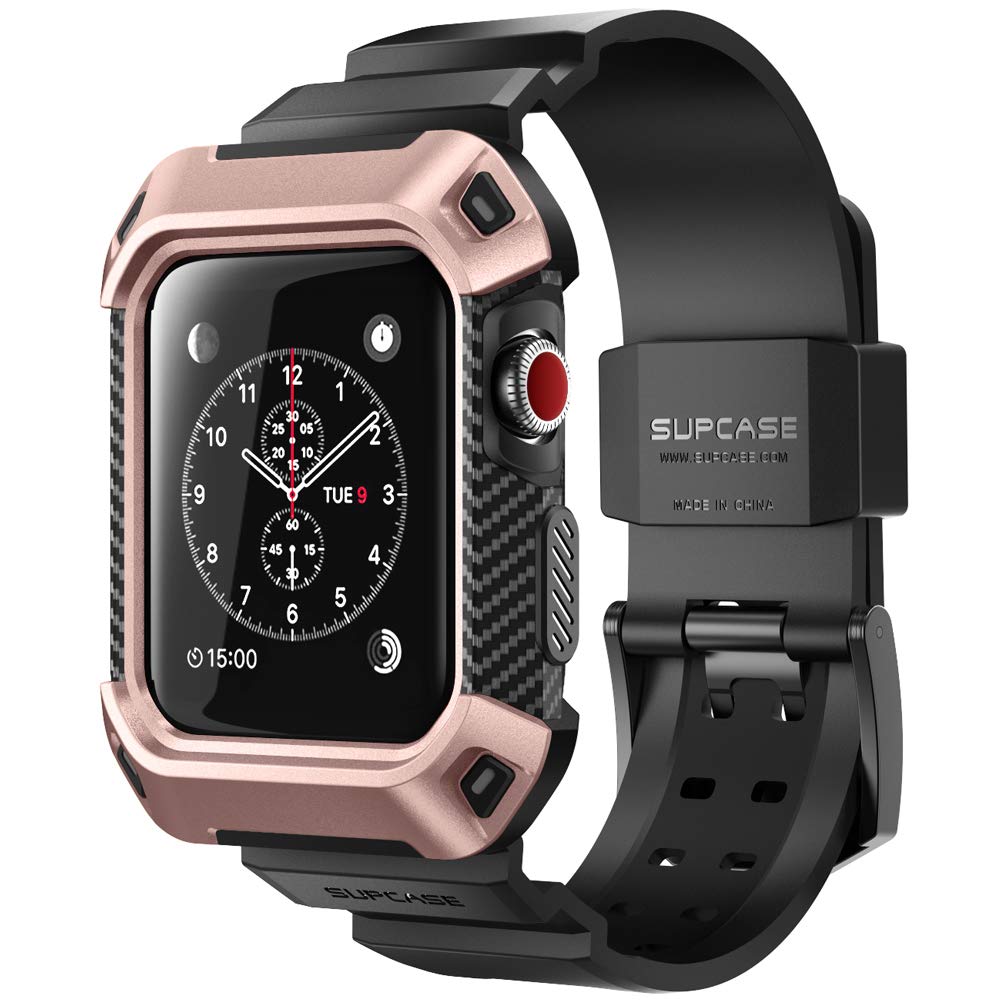 SUPCASE for Apple Watch 3/2/1 [42mm] Band (Unicorn Beetle Pro), [Anti-Scratch] [Bumper Protector] Rugged Men Cover Sport Protect