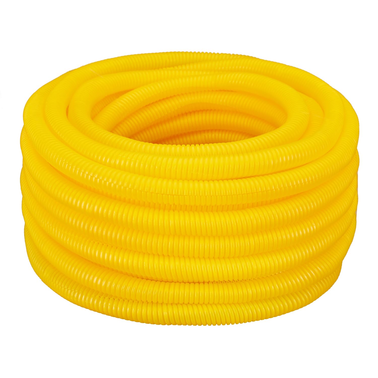 3/4'' X 100 Ft. Shurtek Flexible Corrugated Yellow Hdpe Non Split Tubing Wire Loom