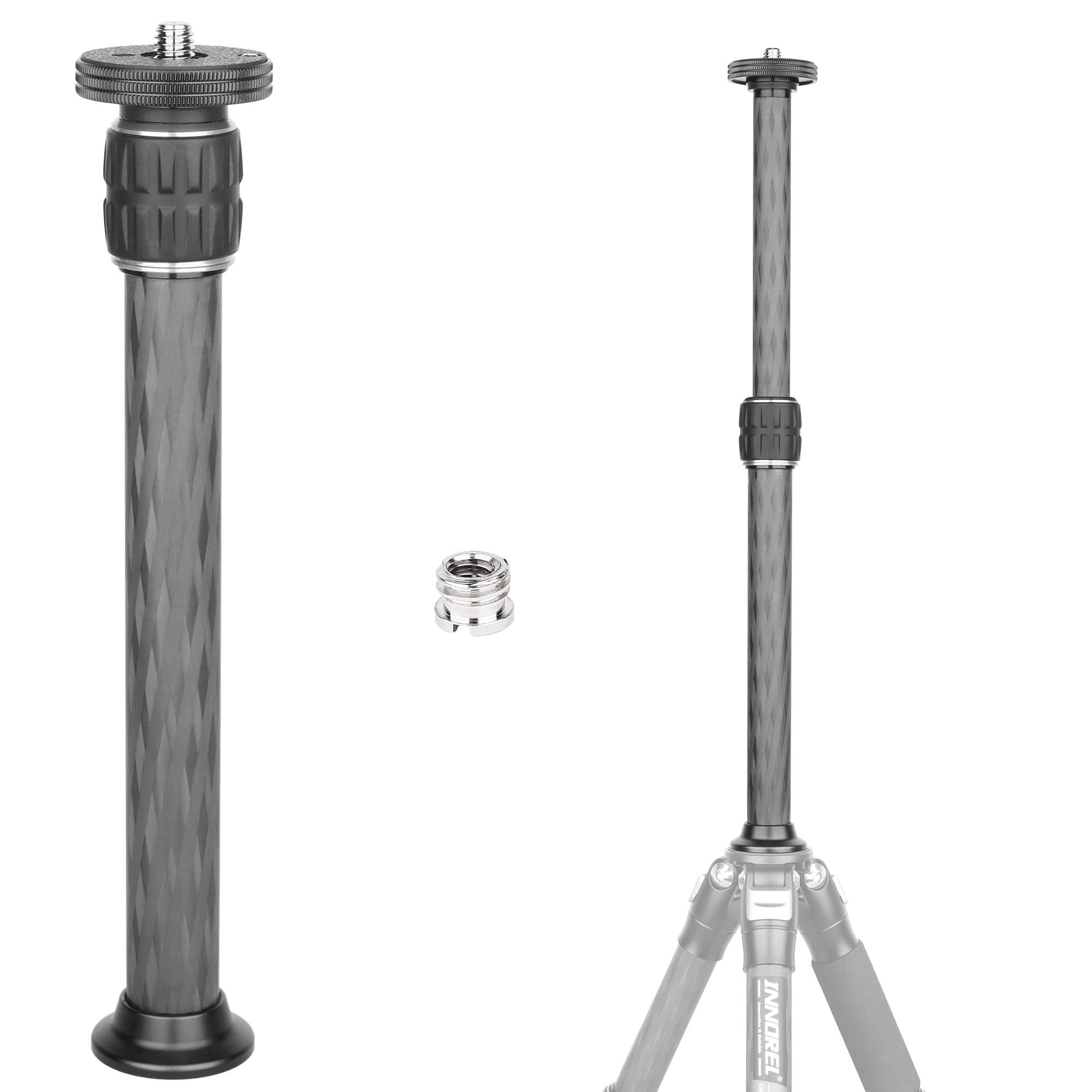 Innorel Er222C Universal Carbon Fiber Tripod Center Column Extension Pole Extender Tripod Two Section Mid Column Extension Rod P