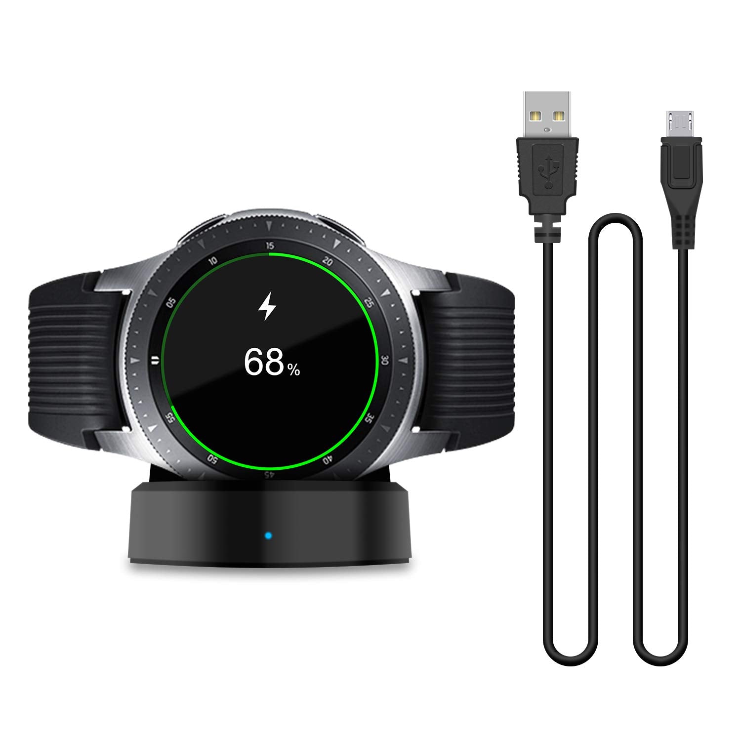 Updated Charger Compatible With Samsung Galaxy Smart Watch 42Mm 46Mm, Replacement Charging Dock Cradle Only For Samsung Galaxy S