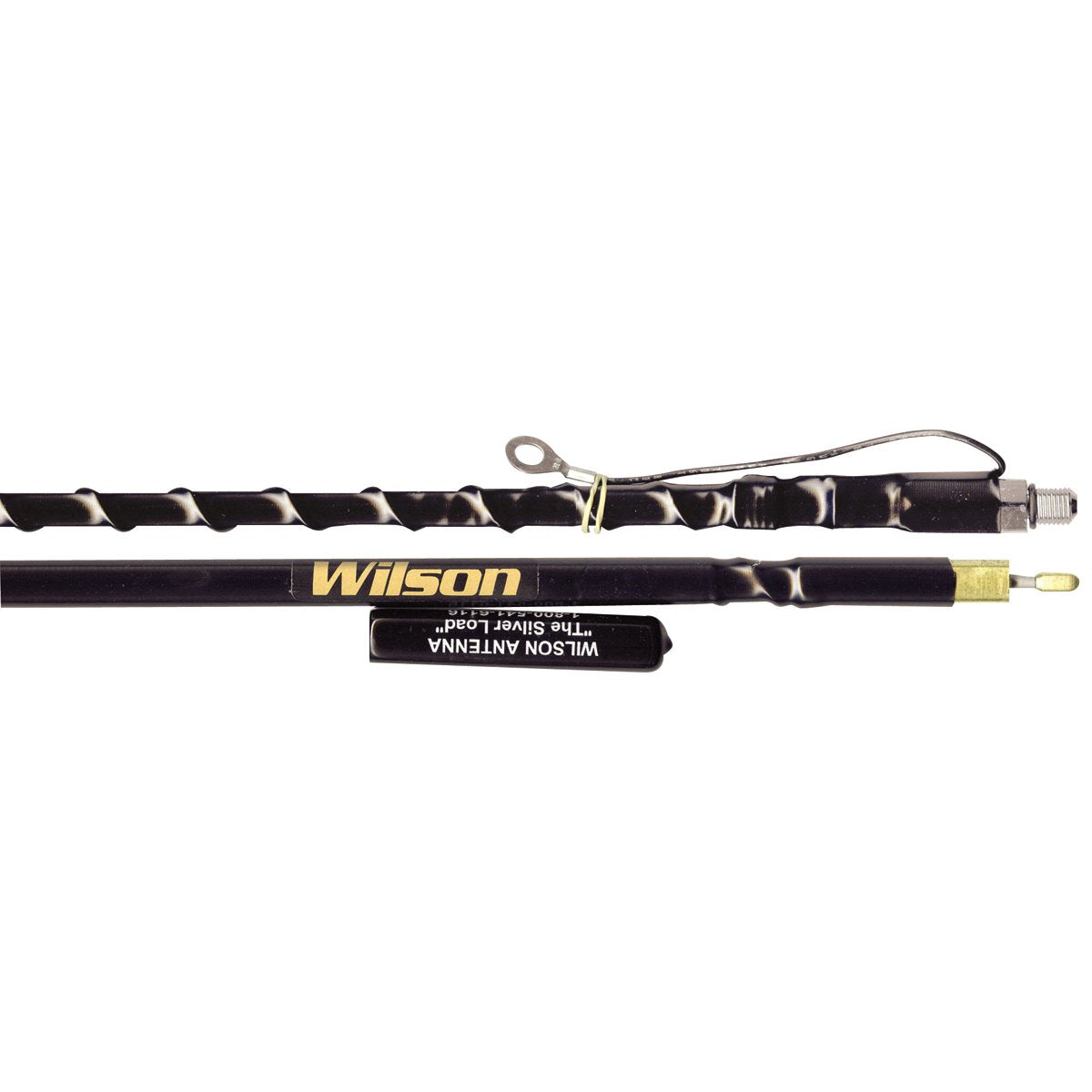 Wilson Antennas 4FT Silver Load Fiberglass Whip 305-486 Top Loaded CB Antenna with Tunable Tip, AM|FM Ready, Black