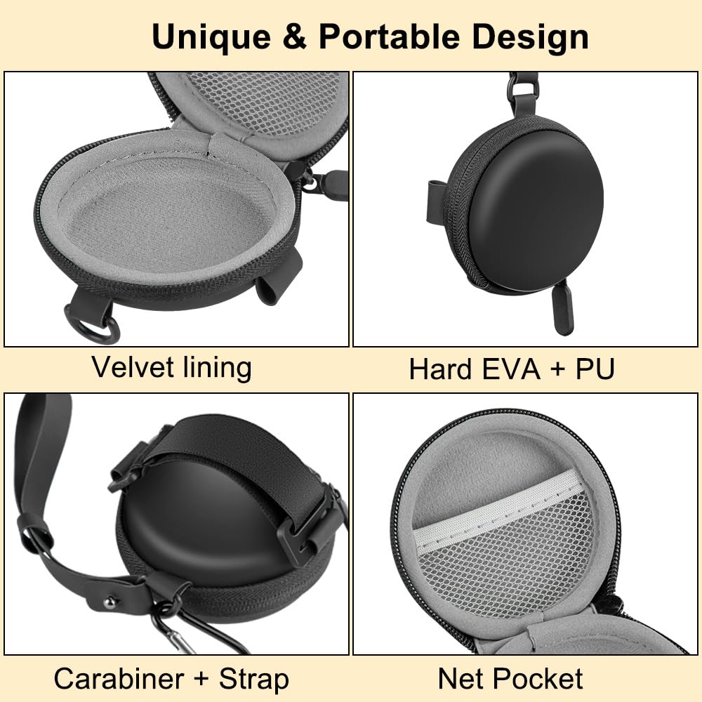 Joyjom Hard Carrying Case For Pokemon Go Plus Plus + Accessory, Portable Eva Pu Leather Protective Bag Storage Hard Carrying Cas