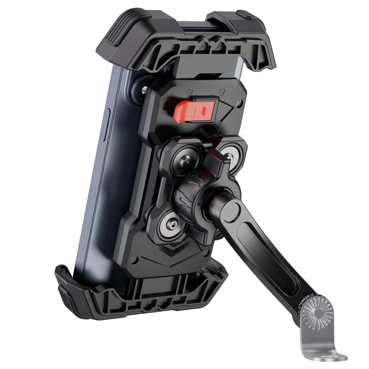 Grefay Motorcycle Phone Mount Holder 2025 [Dual Vibration Dampener] - Phone Holder For Motorcycle Rearview Mirror With 360 Rotat