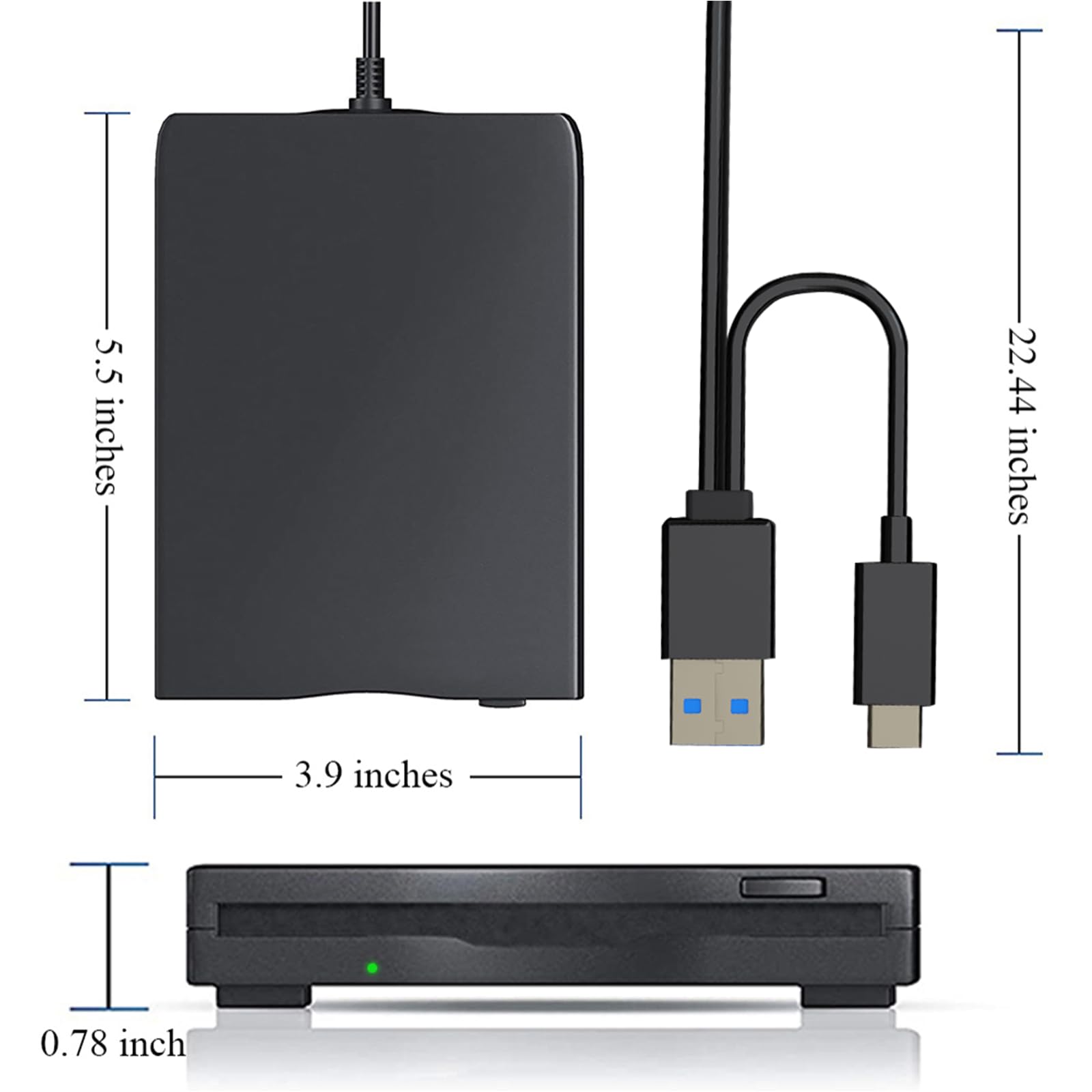 Floppy Disk Reader Plug And Play External Floppy Disk Reader Usb 3.5 Inch Usb Floppy Disk Reader 1.44 Mb Fdd Portable Floppy Dis