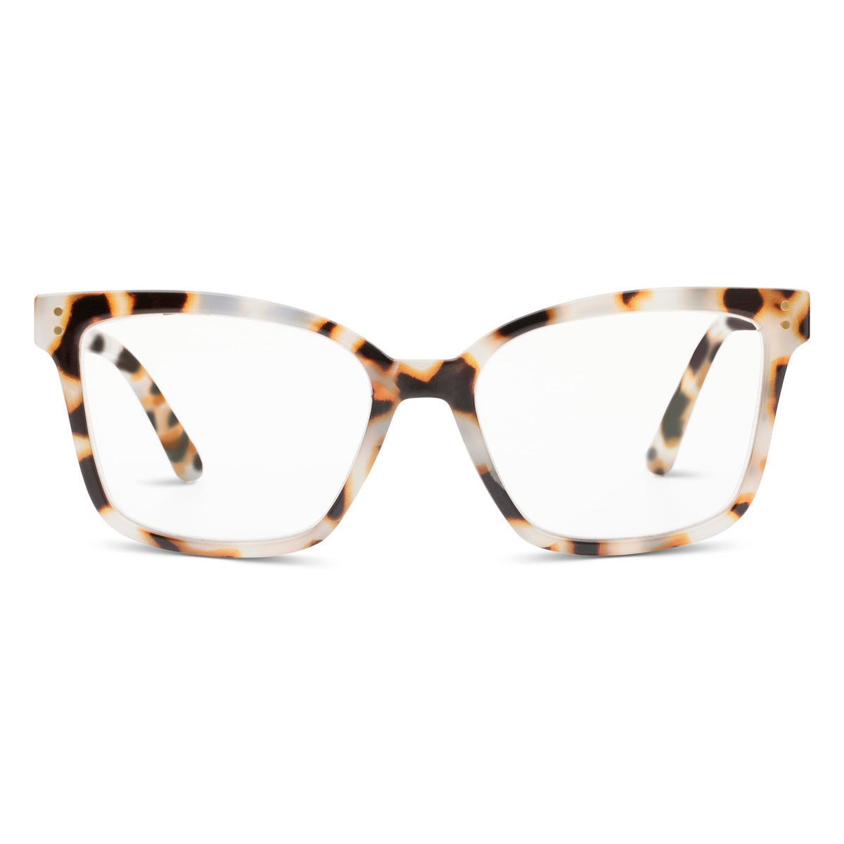 Peepers By Peeperspecs Women'S Octavia Square Blue Light Blocking Glasses, Chai Tortoise, +2.25