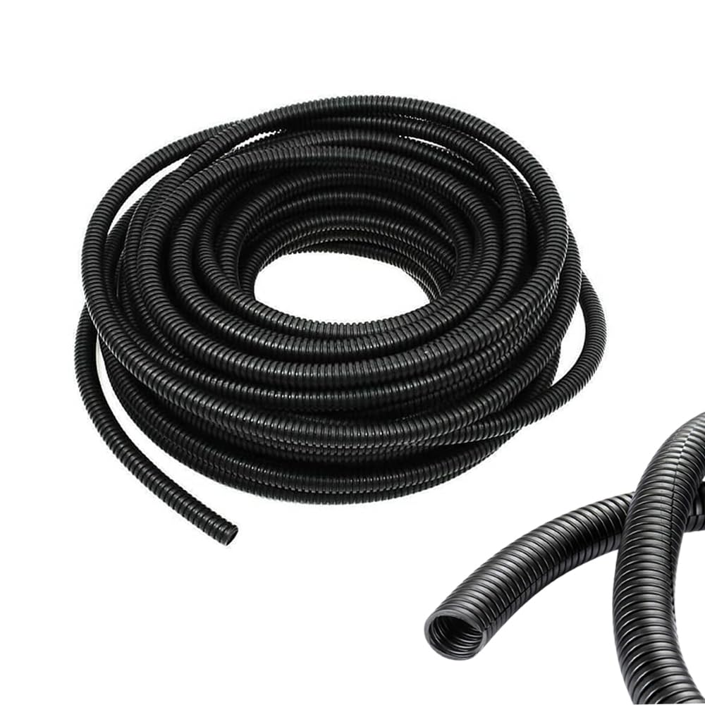 1/4 Inch Wire Loom Split Tubing   33 Ft Cord Protector Electric Wires Covers, Automotive Wire Flexible Conduit, Plastic Wire Cov