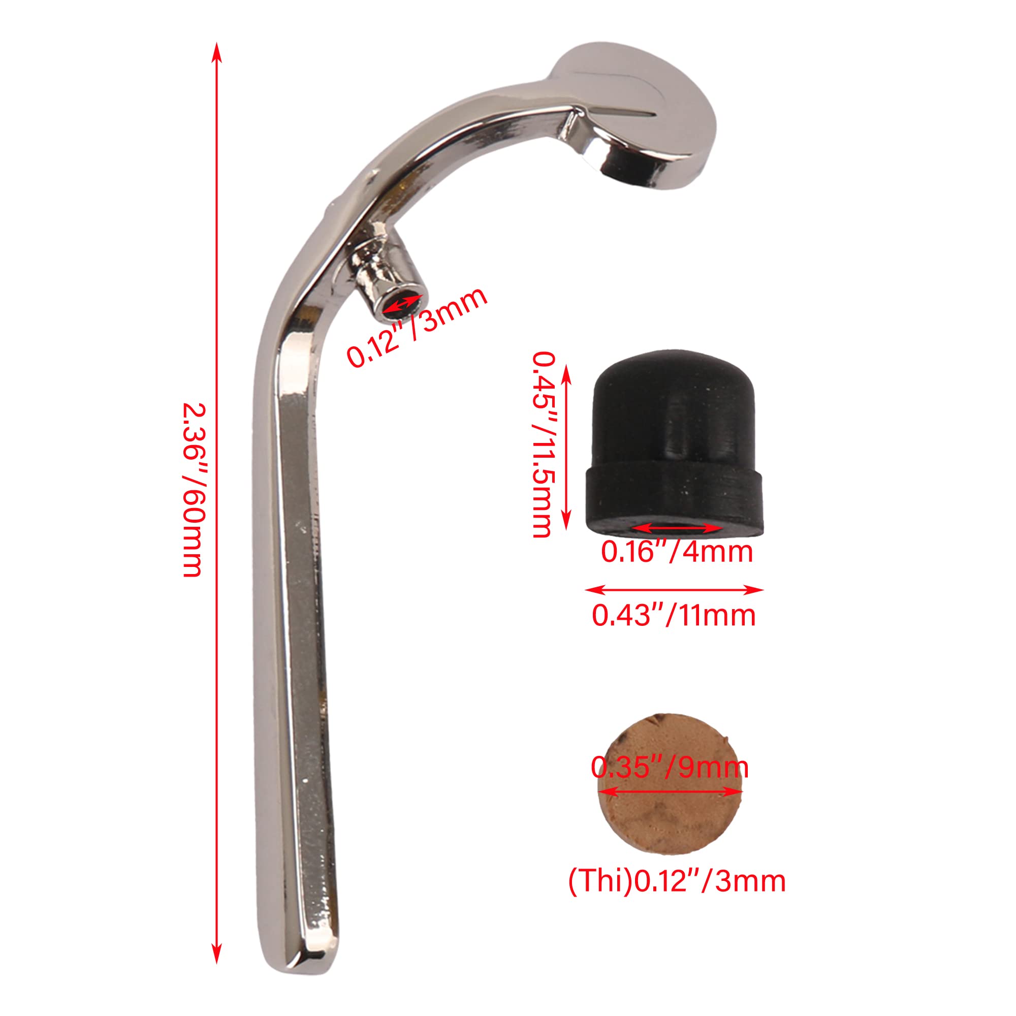 Bqlzr Trombone Water Key/Spit Valve Assembly Set With Cork Pad For Trombone Accessory