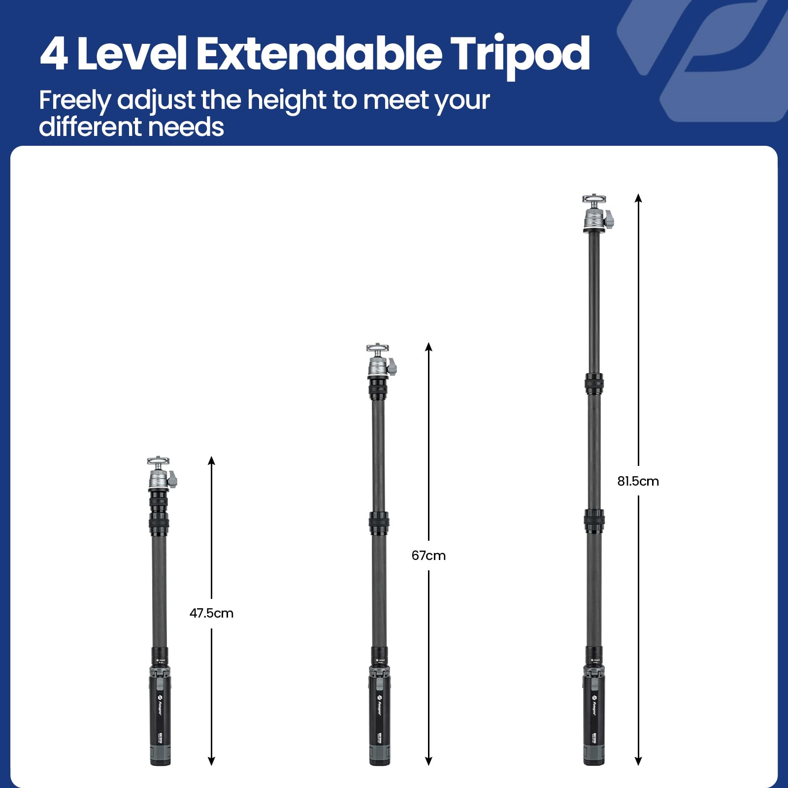 Fotopro Mini Camera Tripod With Carbon Fiber 3 Section Center Cloum 360Ballhead Extendable Portable Small Desktop Tripod For Iph