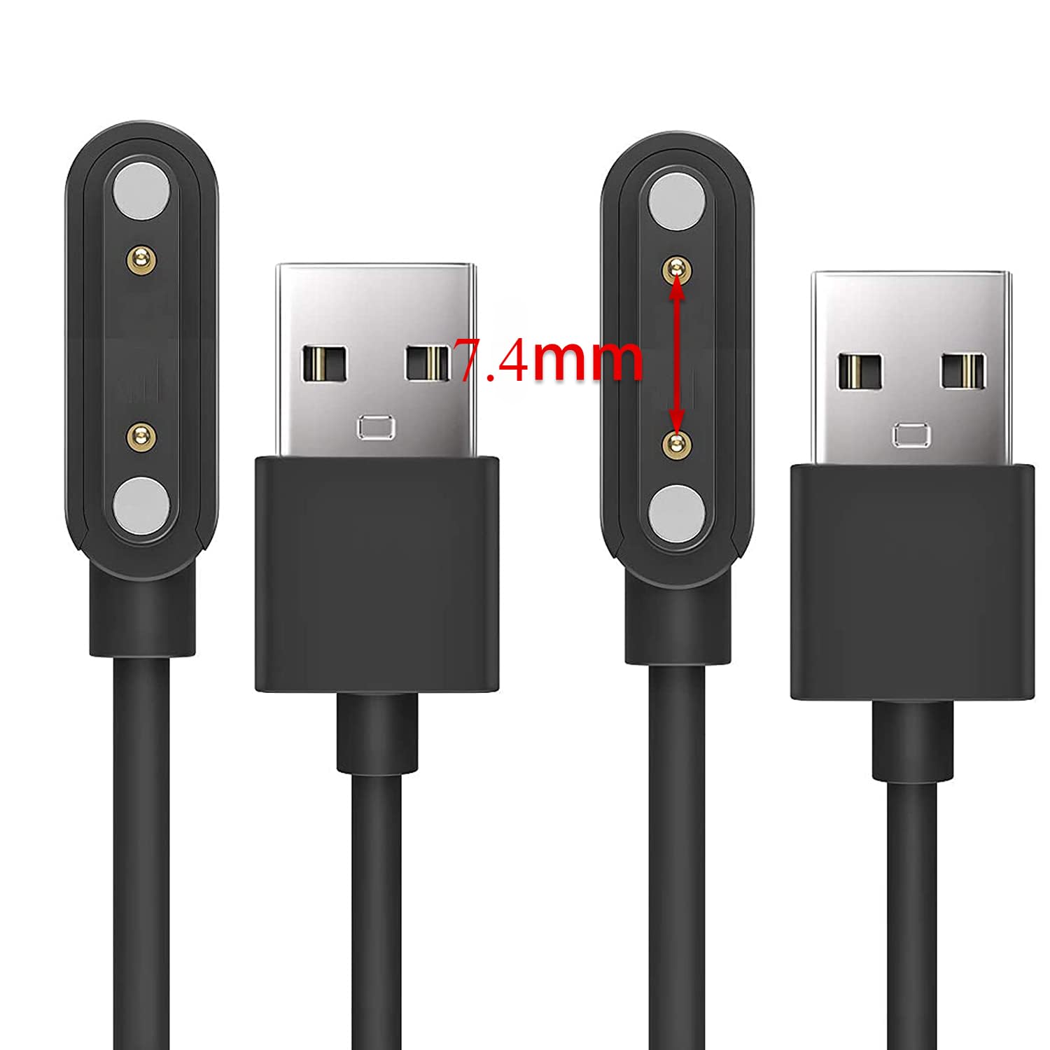 Podoeil Smart Watch Charging Cable With 7.4Mm Center Distance, Rated Voltage Of 5V, And Rated Current Of 1A, Designed For Use Wi