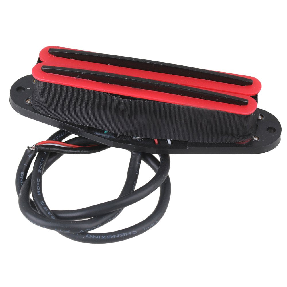 Yibuy Red Dual Rail Humbucker Neck Pickups for Electric Guitar Replacement Parts