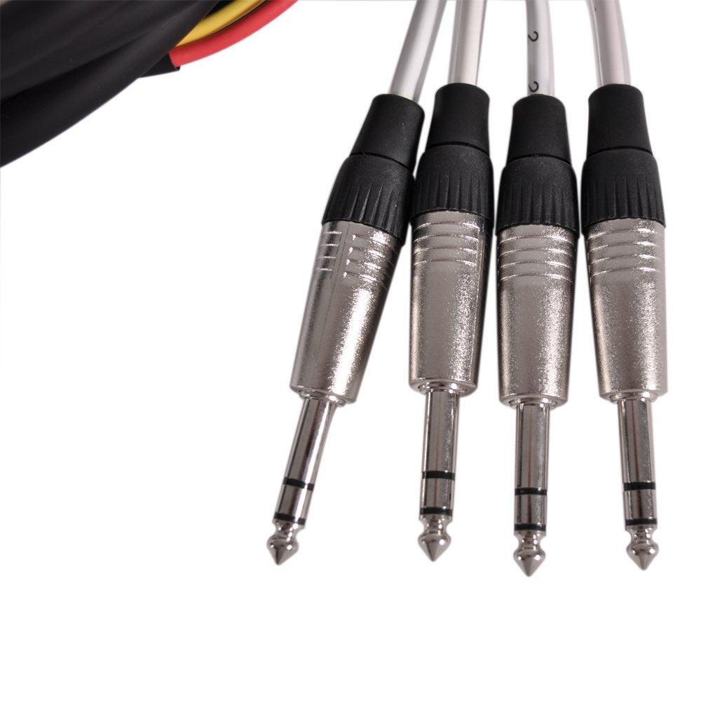 Seismic Audio Satxsw-8X5 4-Channel 5-Feet Insert Snake Cable 8 Trs To 4 Xlr Male And 4 Xlr Female