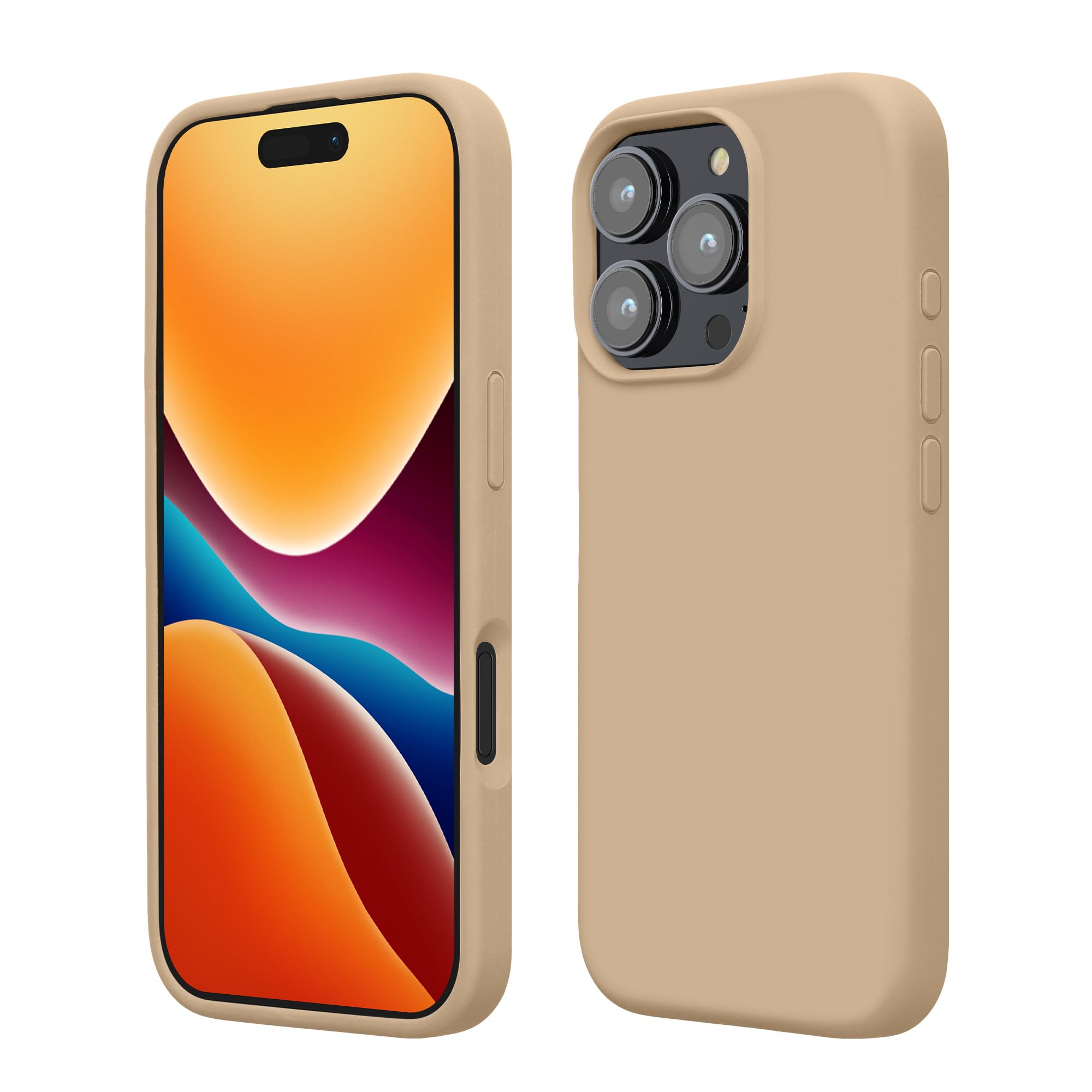kwmobile Case Compatible with Apple iPhone 16 Pro Case - TPU Silicone Phone Cover with Soft Finish - Mother of Pearl