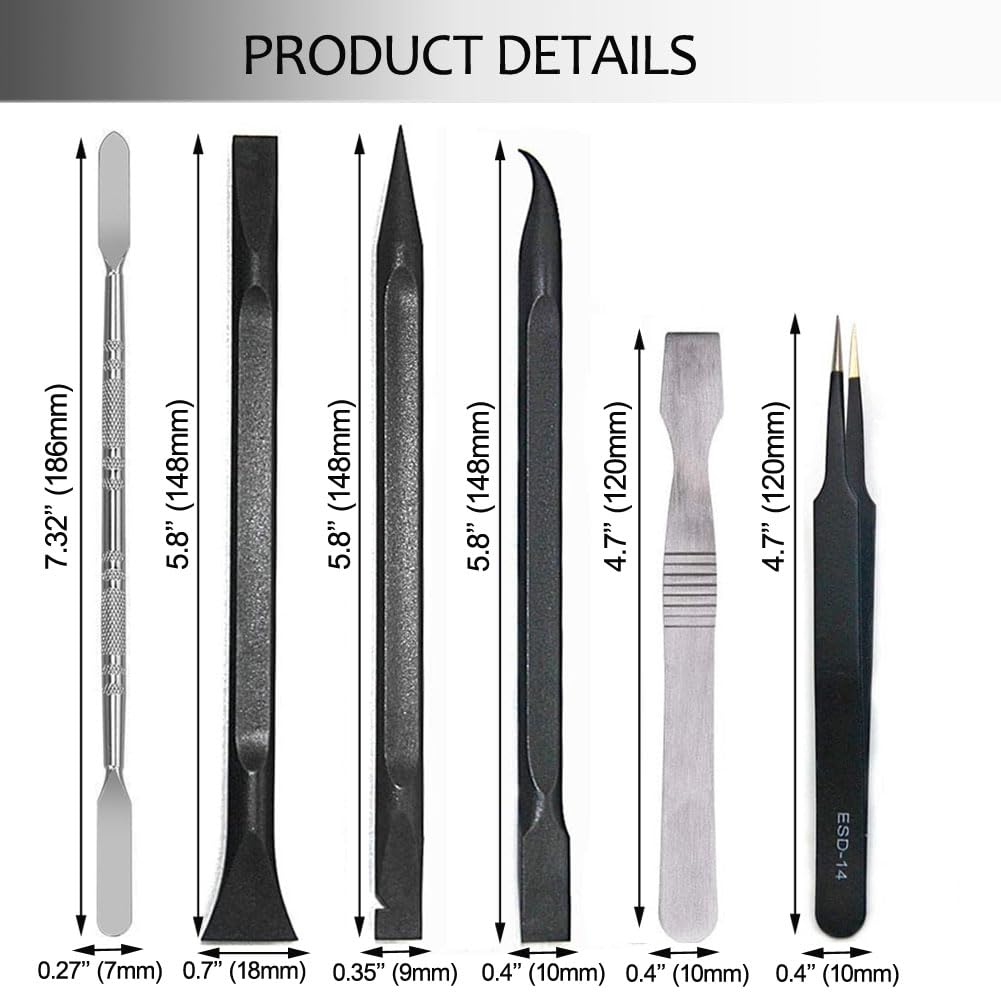Ewparts 9 Pcs Professional Electronics Tool Kit Plastic Pry Tool Kits Opening Pry Tool Repair Kit Plastic Spudger Tool Kit Phone