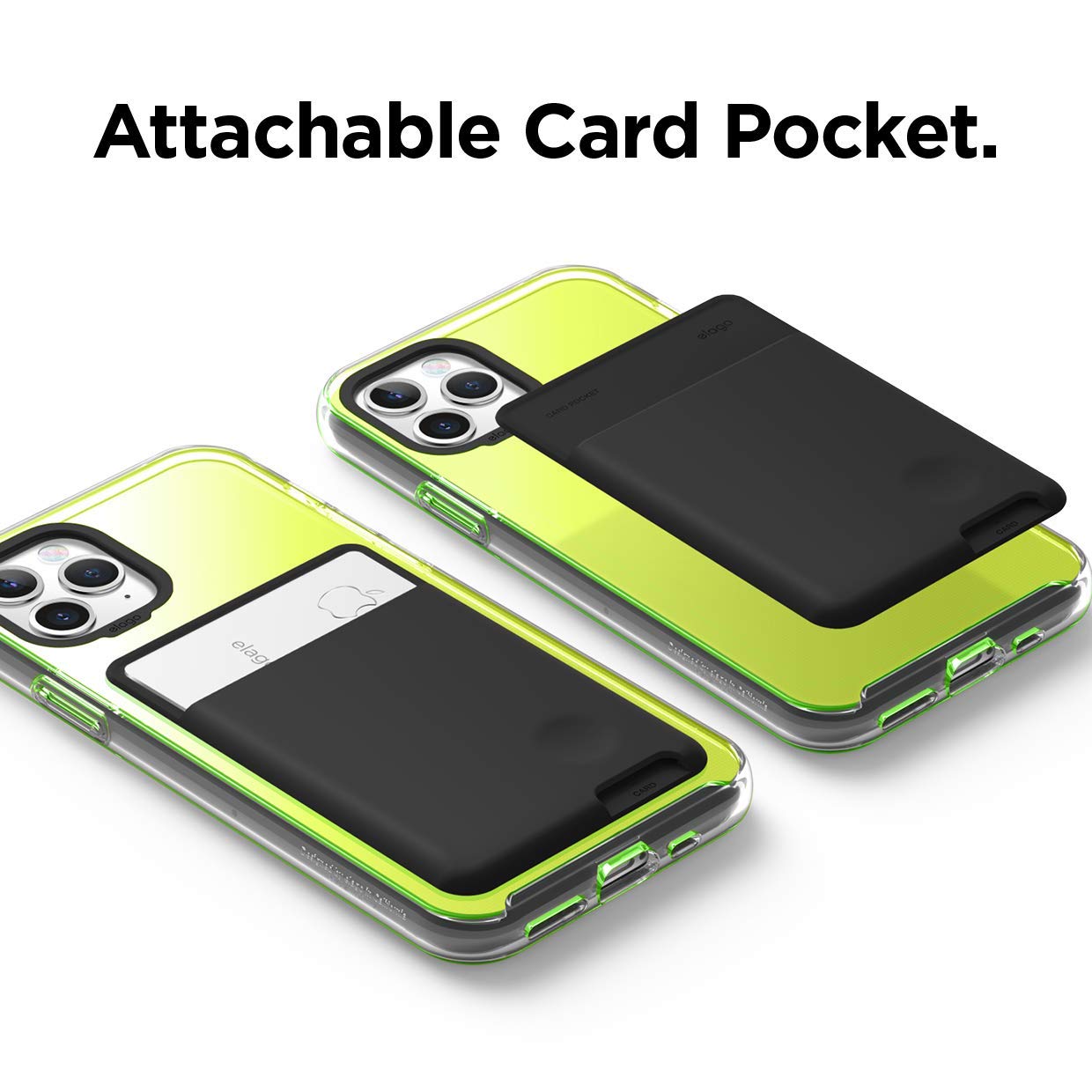 Elago Phone Card Holder - Secure Wallet, Ultra Slim For Back Of Phone, 3M Adhesive Id Iphone, Galaxy And Most Smartphones [Black