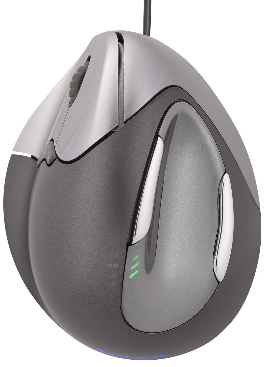 Evoluent Vm4L Verticalmouse 4 Left Hand Ergonomic Mouse With Wired Usb Connection (Regular Size.) The Original Verticalmouse Bra