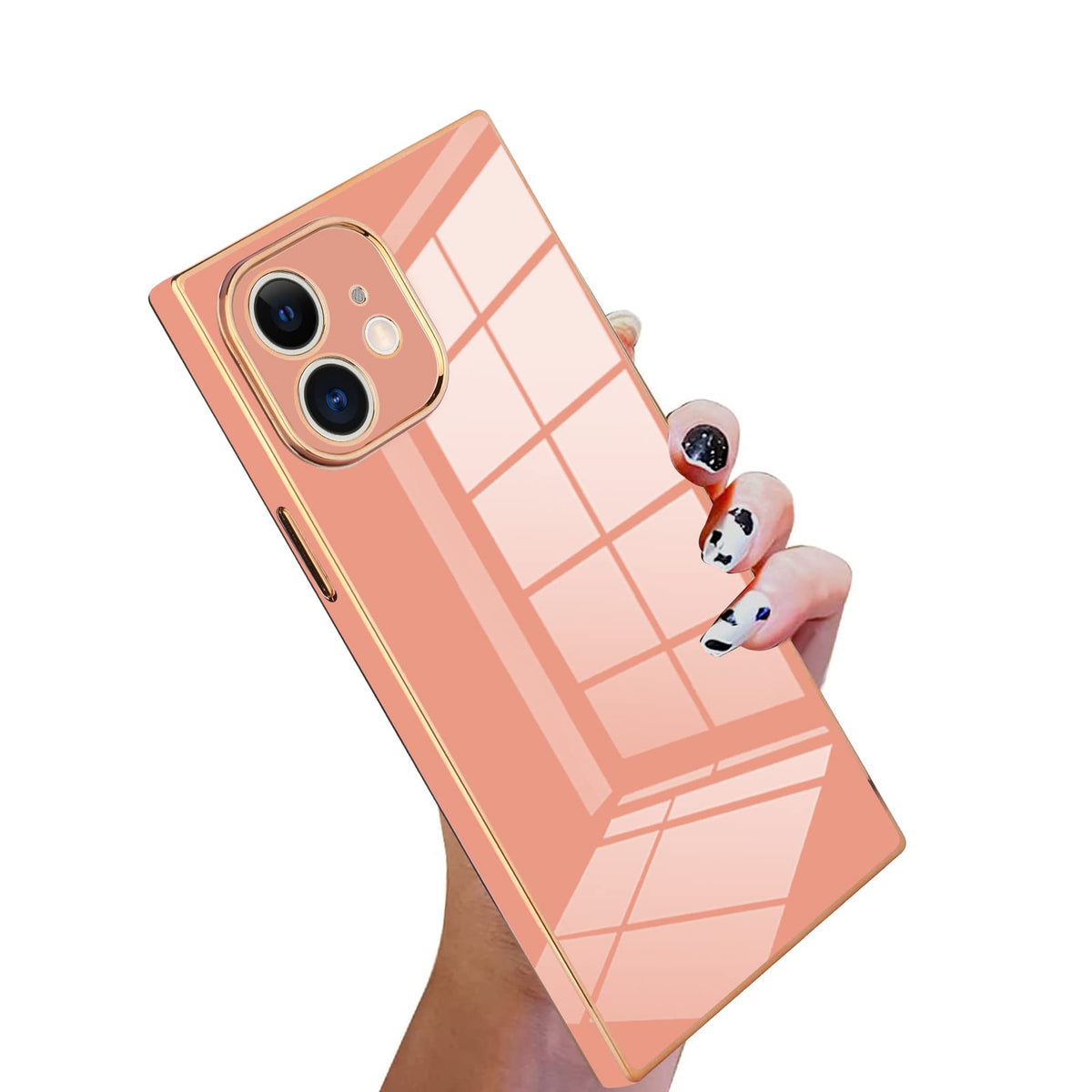 Kanghar Square Case Compatible With Iphone 11 Luxury Cute Plating Design Square Case Full Body Anti Scratch Shockproof Bumper Pr