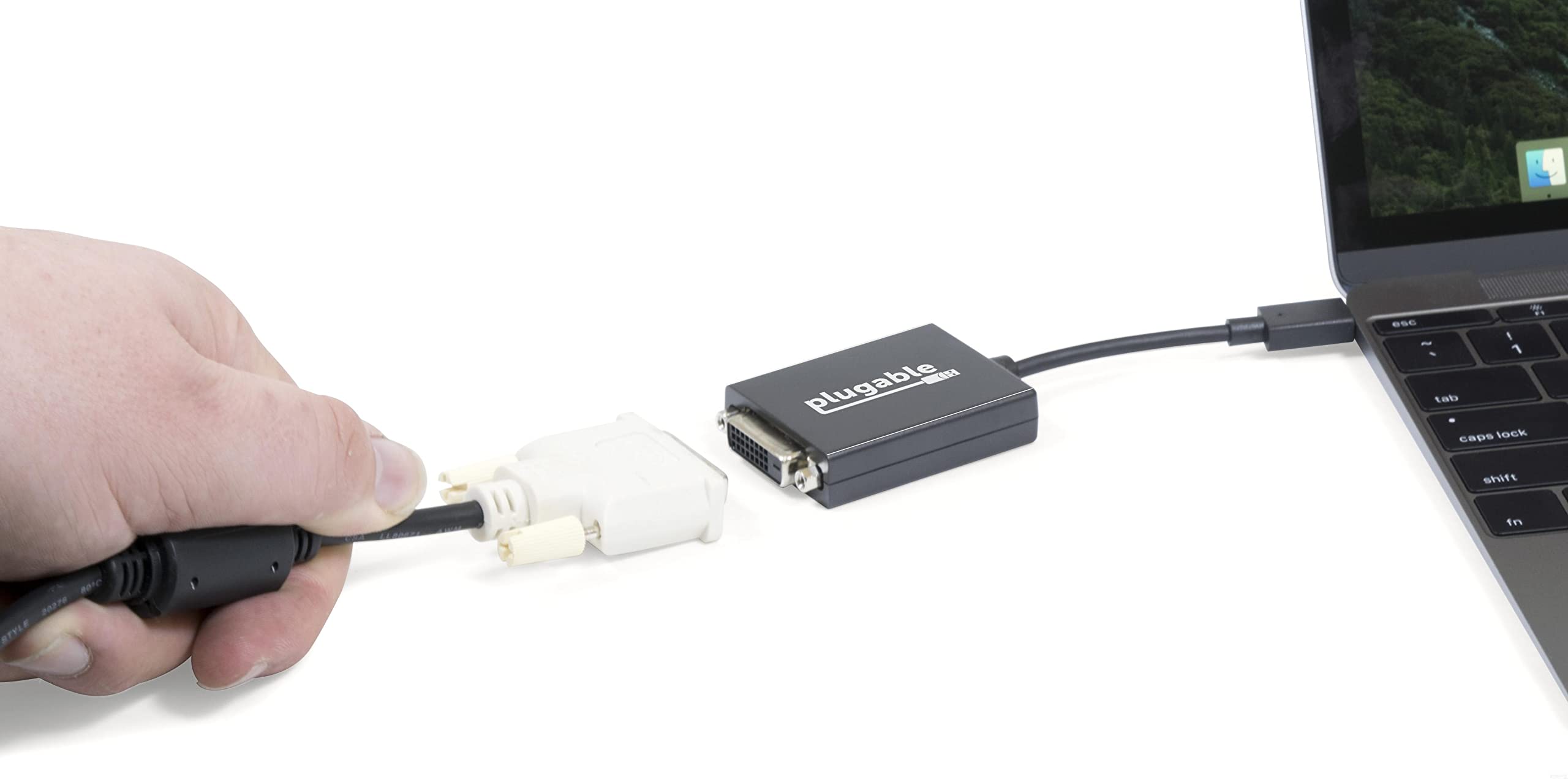 Plugable Usb C To Dvi Adapter - Connect Your Usb-C Laptop To A Dvi Display Up To 1920X1200 - Compatible With 2017 And Later Mac