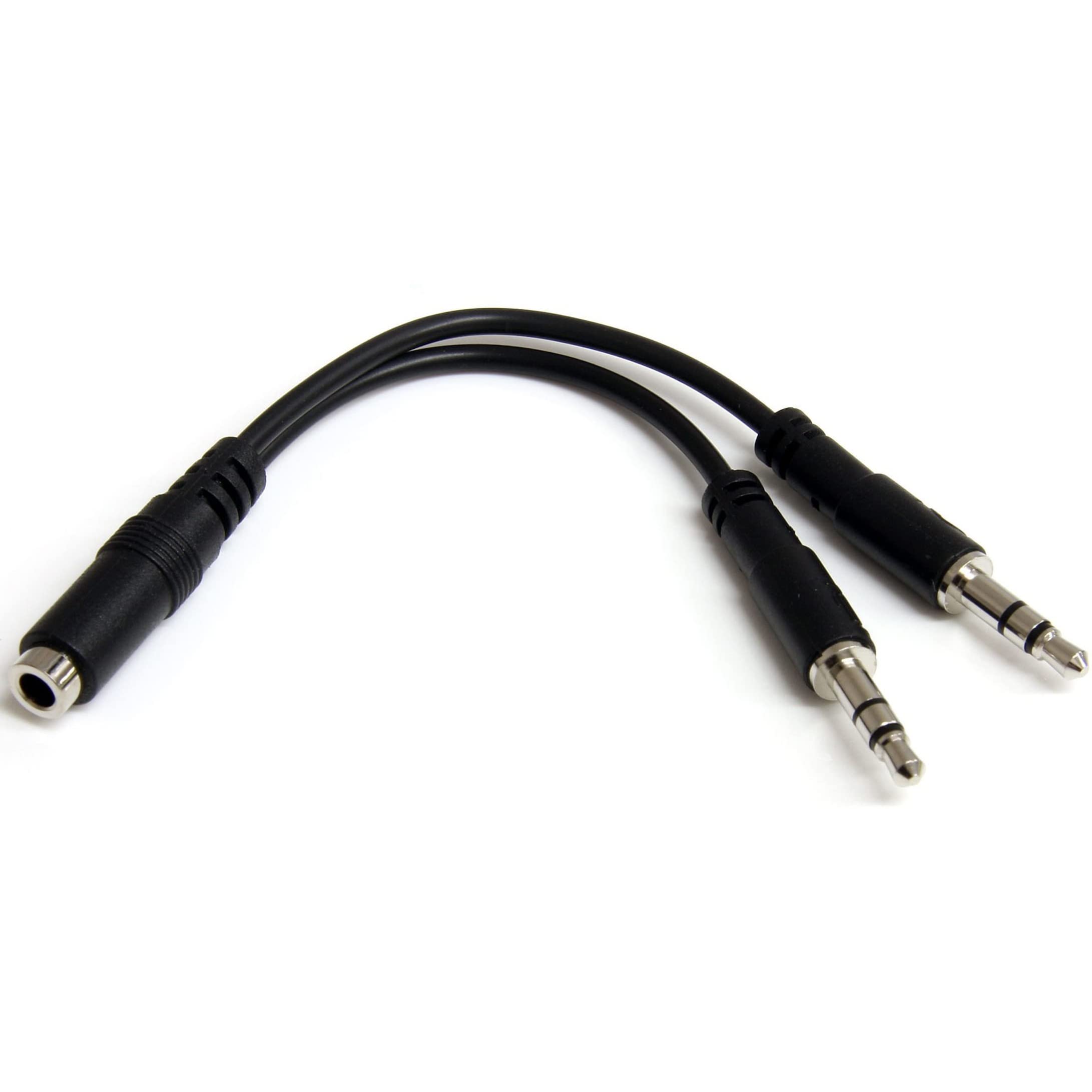 Startech.Com 3.5Mm 4 Position To 2X 3 Position 3.5Mm Headset Splitter Adapter   F/M   3.5Mm Headset Adapter Cable (Muyhsfmm)