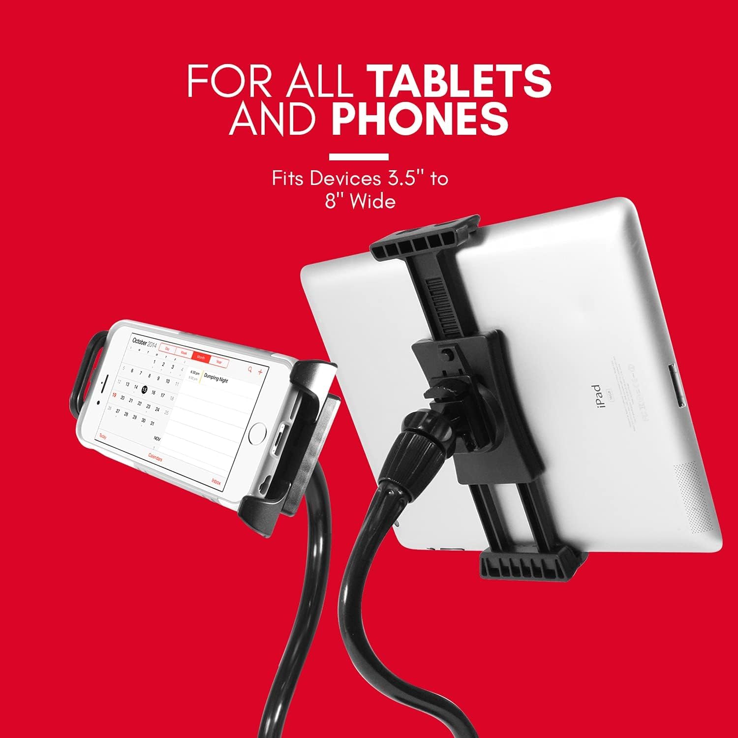 Cup Holder Tablet Mount, Macally Ipad Cup Holder Car Mount - 12 Flexible Gooseneck Ipad Car Mount - Tablet Holder For Truck, Car