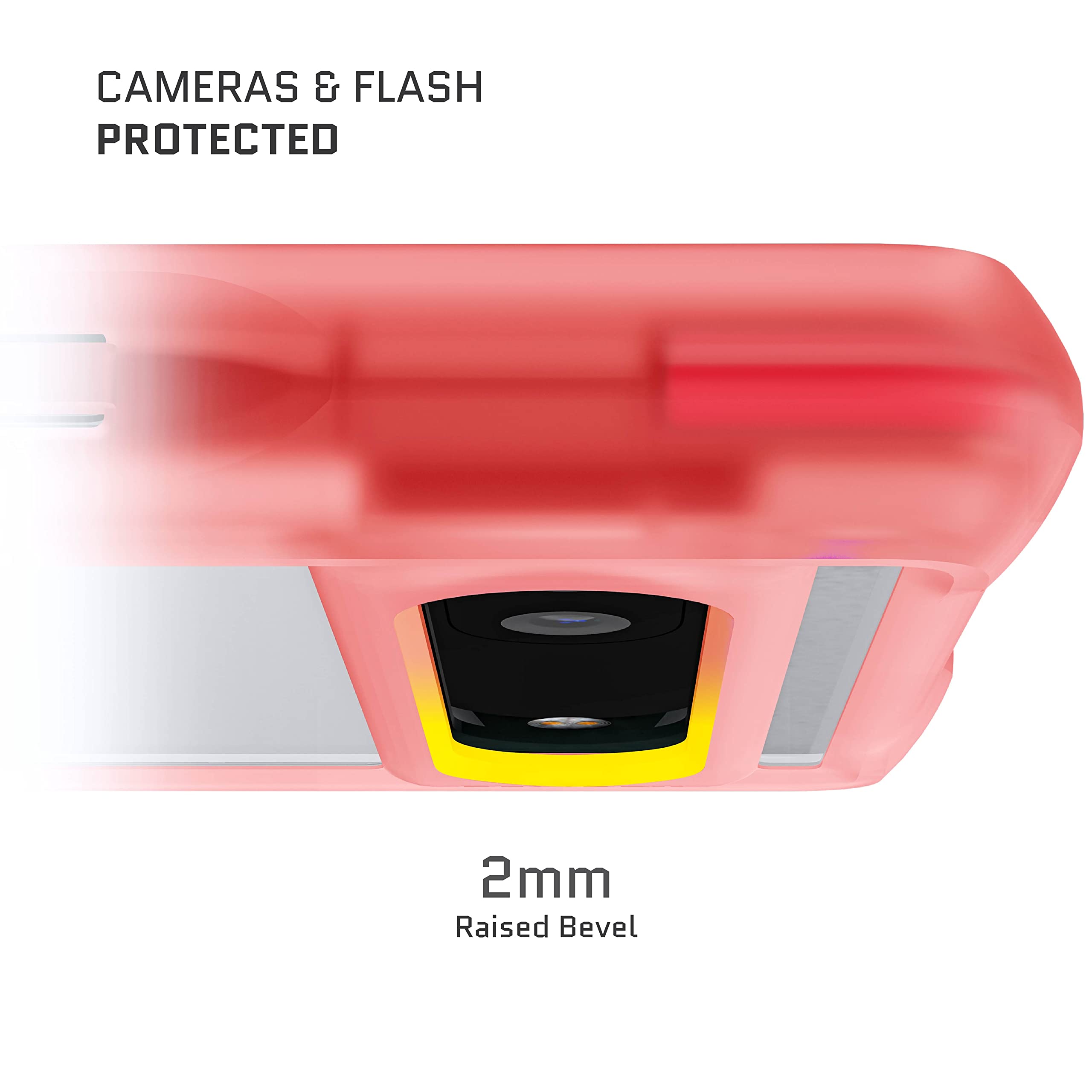 Ghostek Covert Clear Pink Pixel 6A Case For Women With Advanced Anti Yellowing Design Shockproof Drop Protection Premium Slim Li