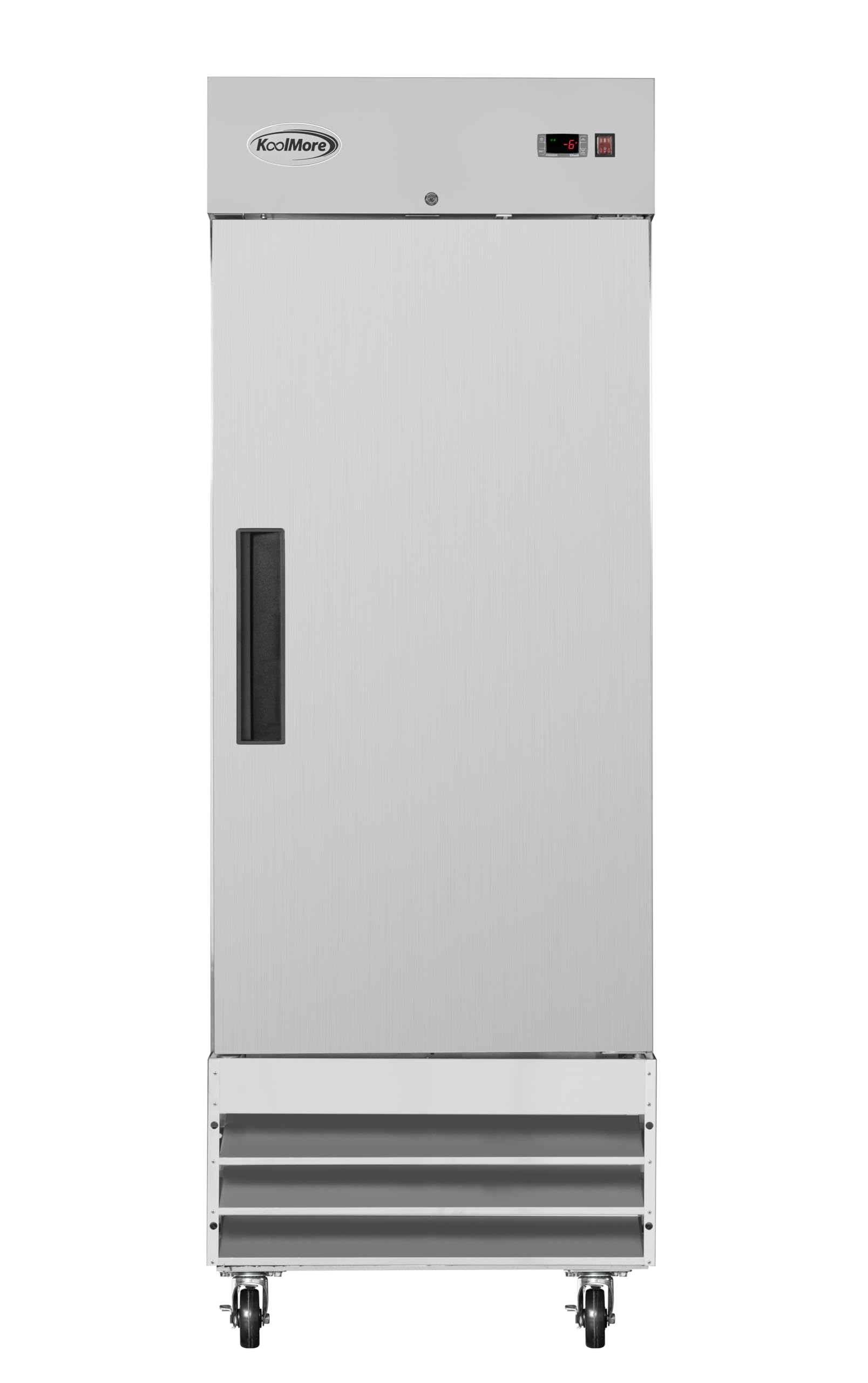 KoolMore 29 1 Door Stainless Steel Upright Commercial Reach-in Freezer - 23 cu. ft