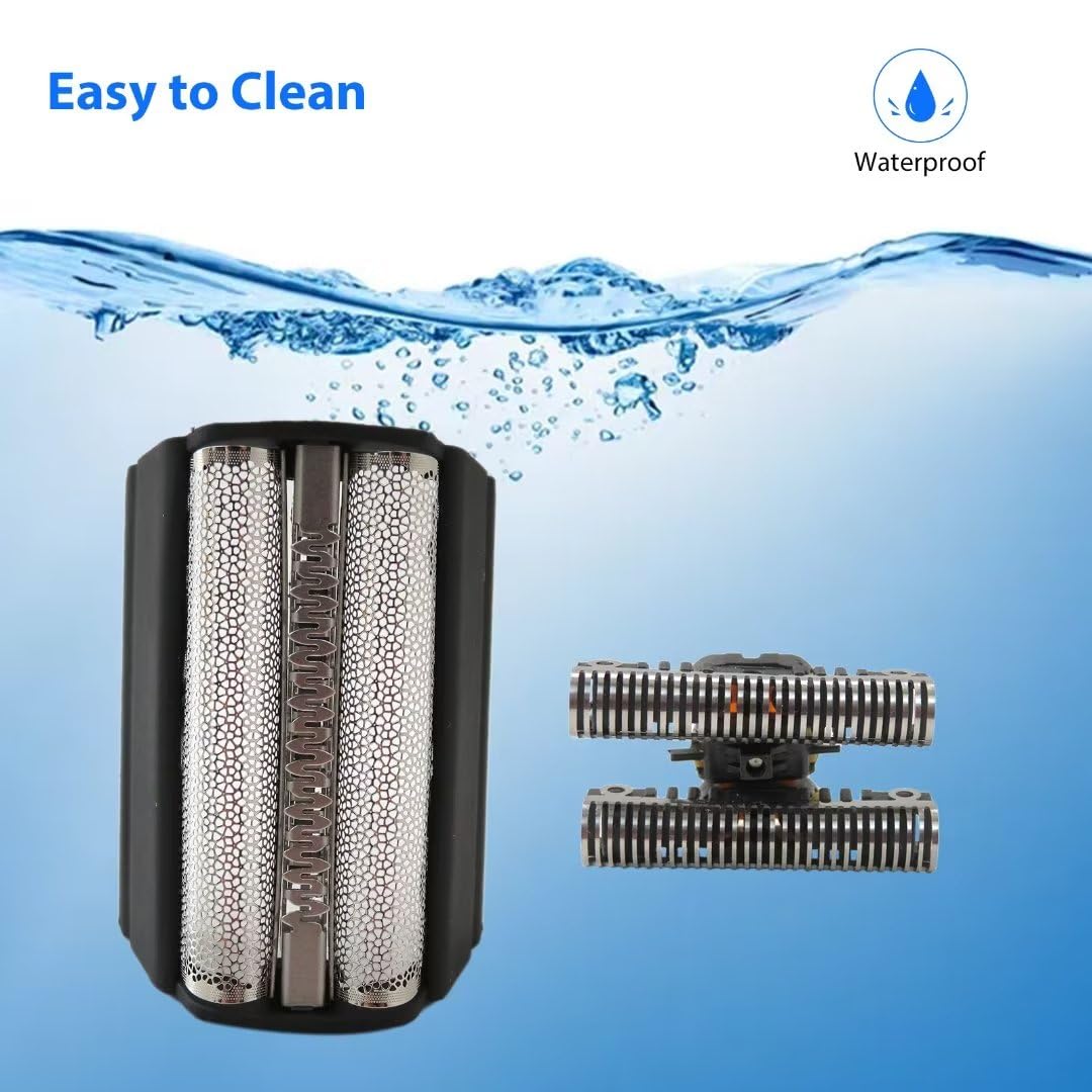 31B Electric Shaver Replacement Foil Head With Cutter Compatible For B Raun 5000 6000 Series 6012, 6015, 6312, 6510, 6512, 6515,