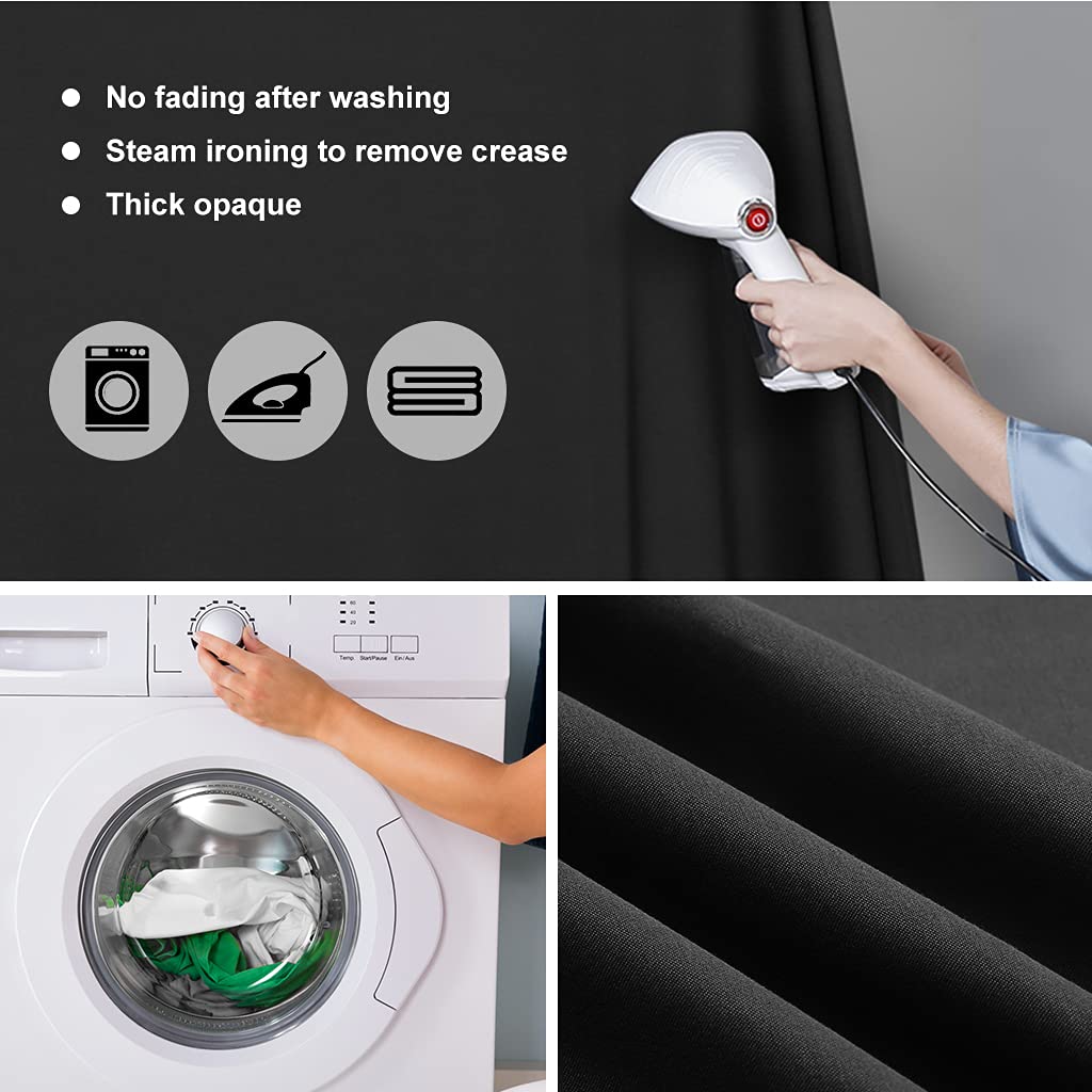 Cpliris 10X12Ft Black Backdrop For Photography, Large Seamless Polyester Fabric Pure Black Photo Backdrop Curtain For Portrait P