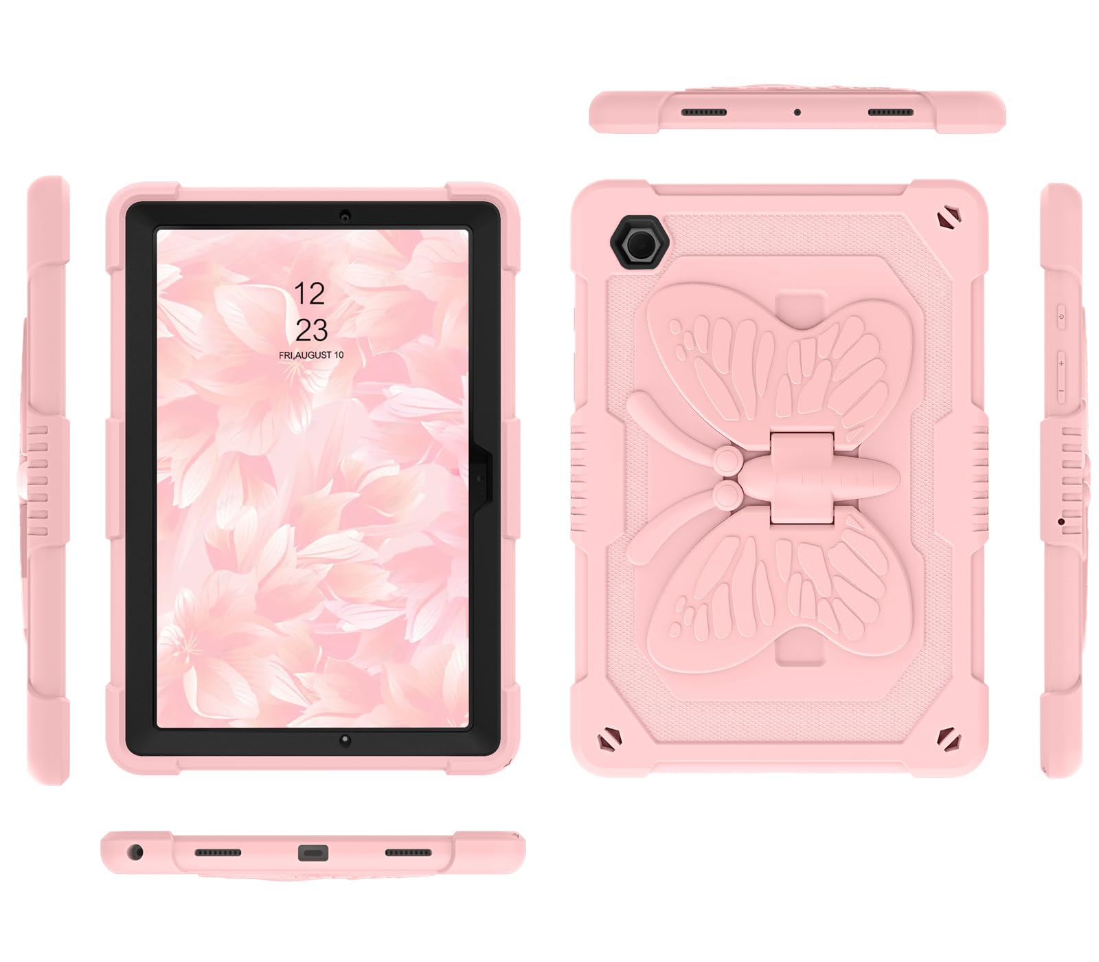 Yinlai Case For Galaxy Tab A8 10.5 Inch, Samsung Galaxy Tab A8 Case Kids Girls Women Butterfly Kickstand Shockproof Protective T
