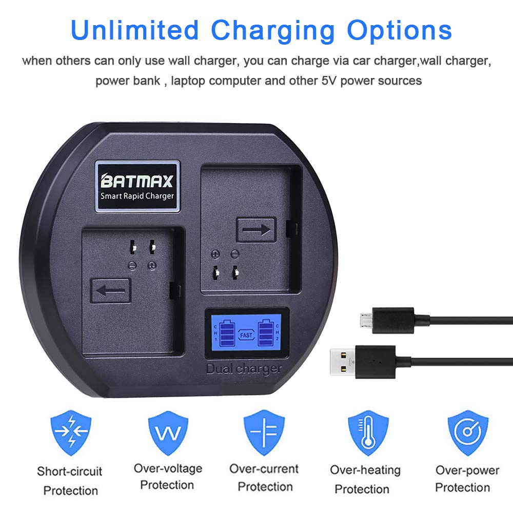 Batmax Lcd Dual Arlo Pro 2 Battery Charger Station Replacement For Arlo Pro,Arlo Pro 2 & Arlo Go Rechargeable Battery Charger