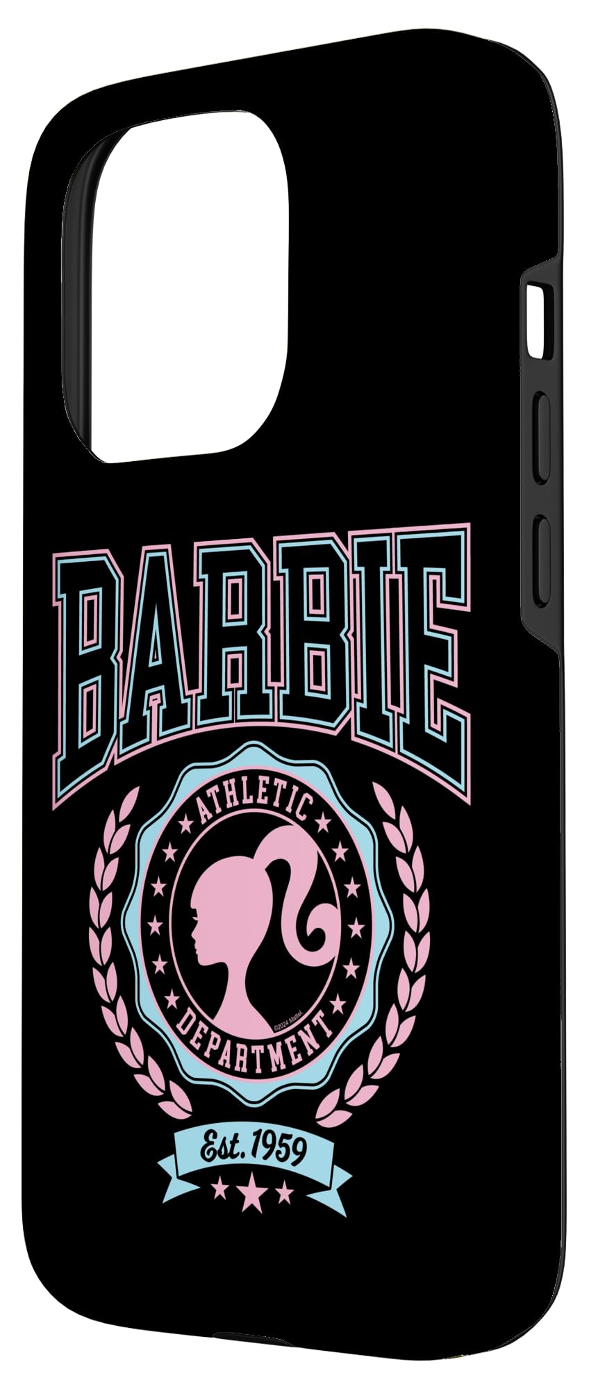Iphone 15 Pro Barbie   Varsity Athletic Department Silhouette Logo Case