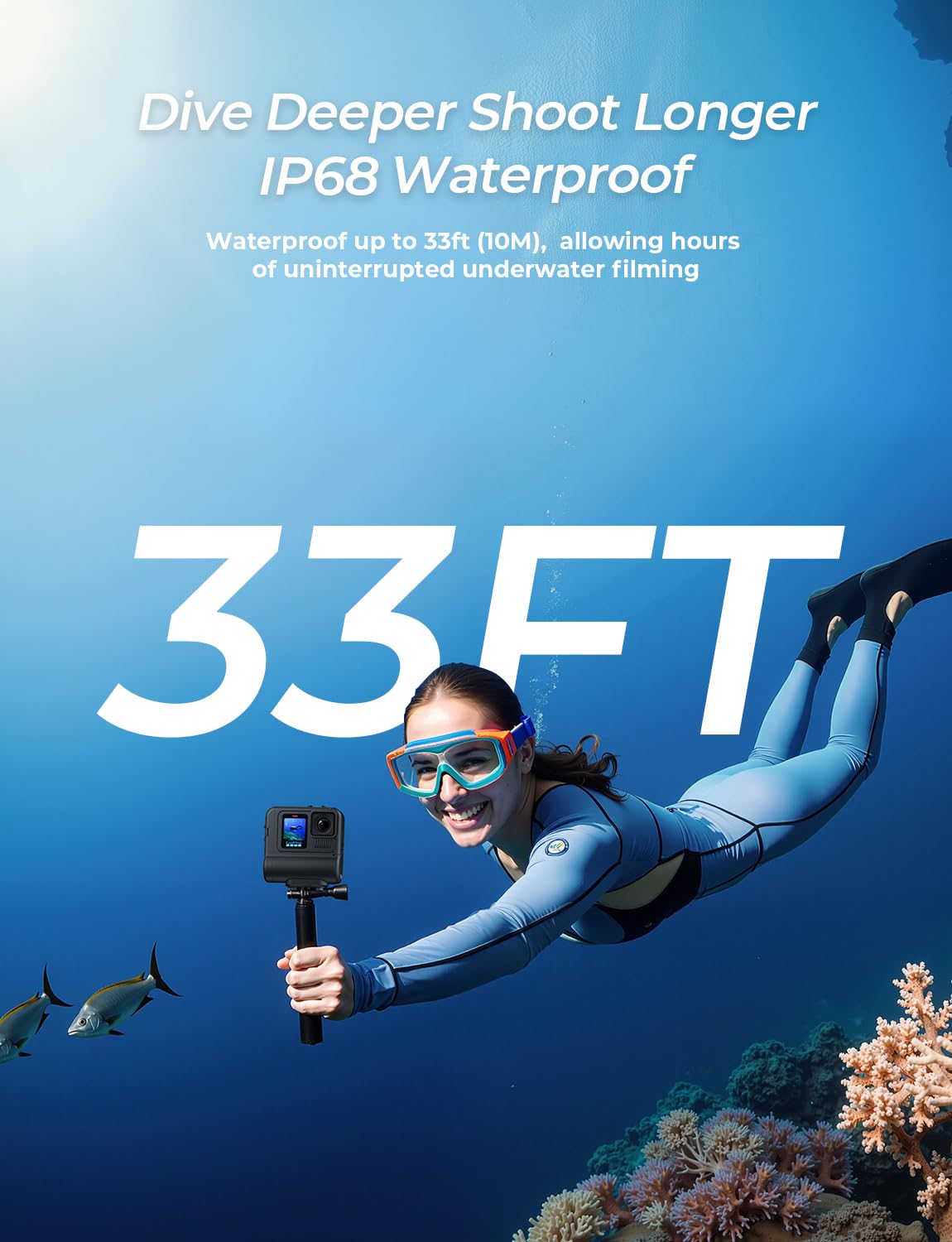Re-Fuel ActionPack Extended Battery Module for GoPro Hero 12/11/10/9 - Waterproof (33ft), Dustproof, Model RF-REFUEL-10