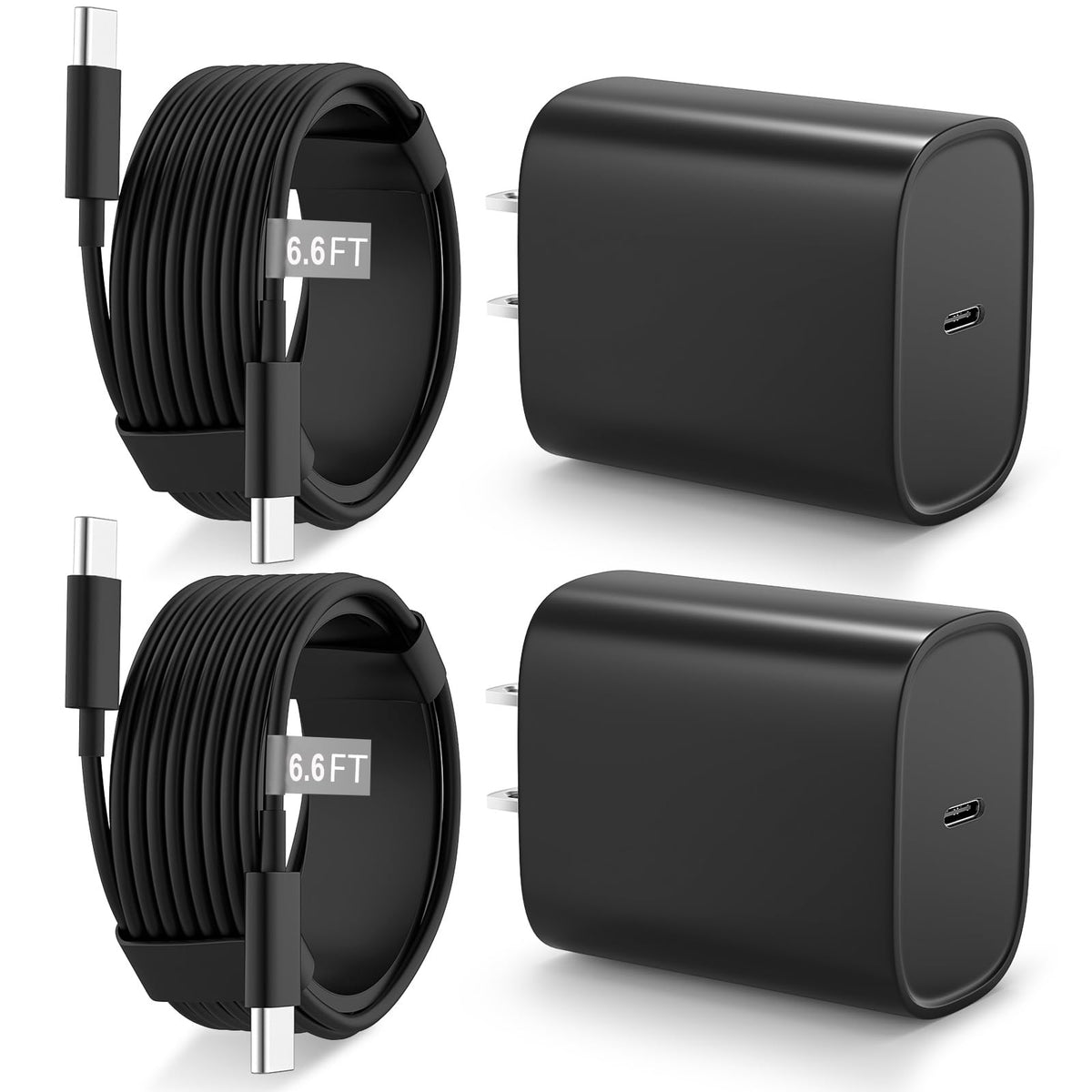 Iphone 15 Charger Ipad Pro Charger 20W Usb C Fast Charger Block & 6.6Ft Long Usb C Charging Cable Cord For Iphone 15/15 Plus/15