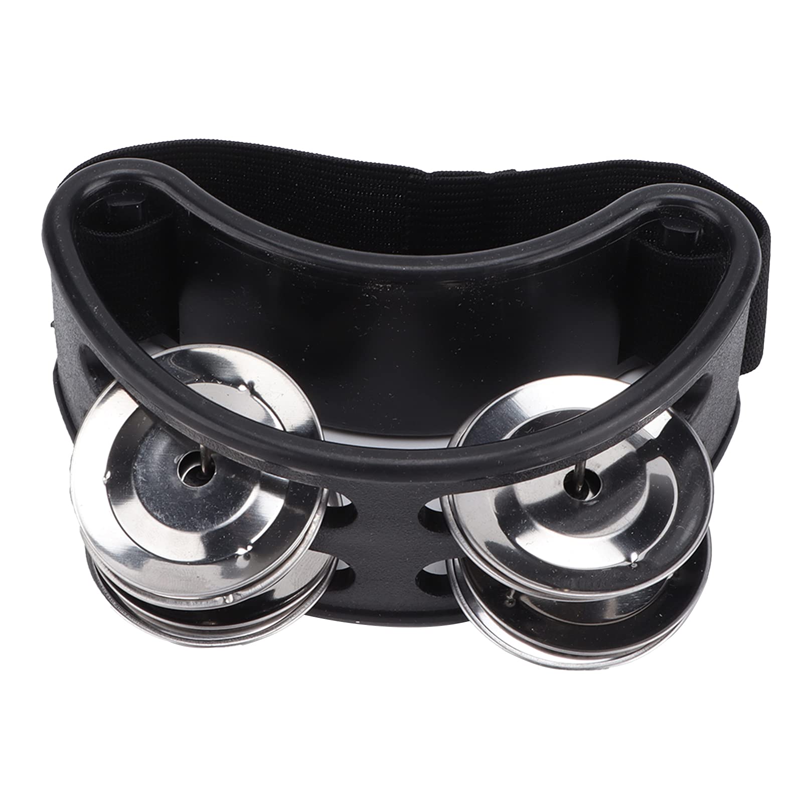 Ubervia Foot Tambourine, Lightweight Foot Tambourine Percussion 3.9 X 2.4 X 1.6inch Easy to Take on and Off Practical for Guitar