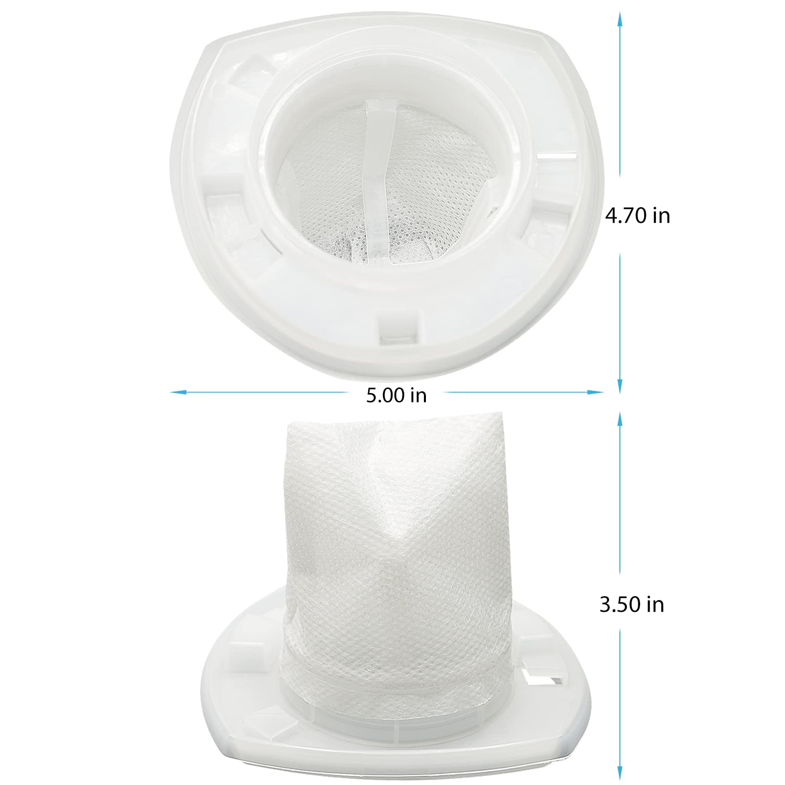 6 Pack Replacement Filter For Black & Decker Dustbuster Advancedclean Cordless Handheld Vacuum Vf110 Chv1410L Chv1410 Chv9610 Ch