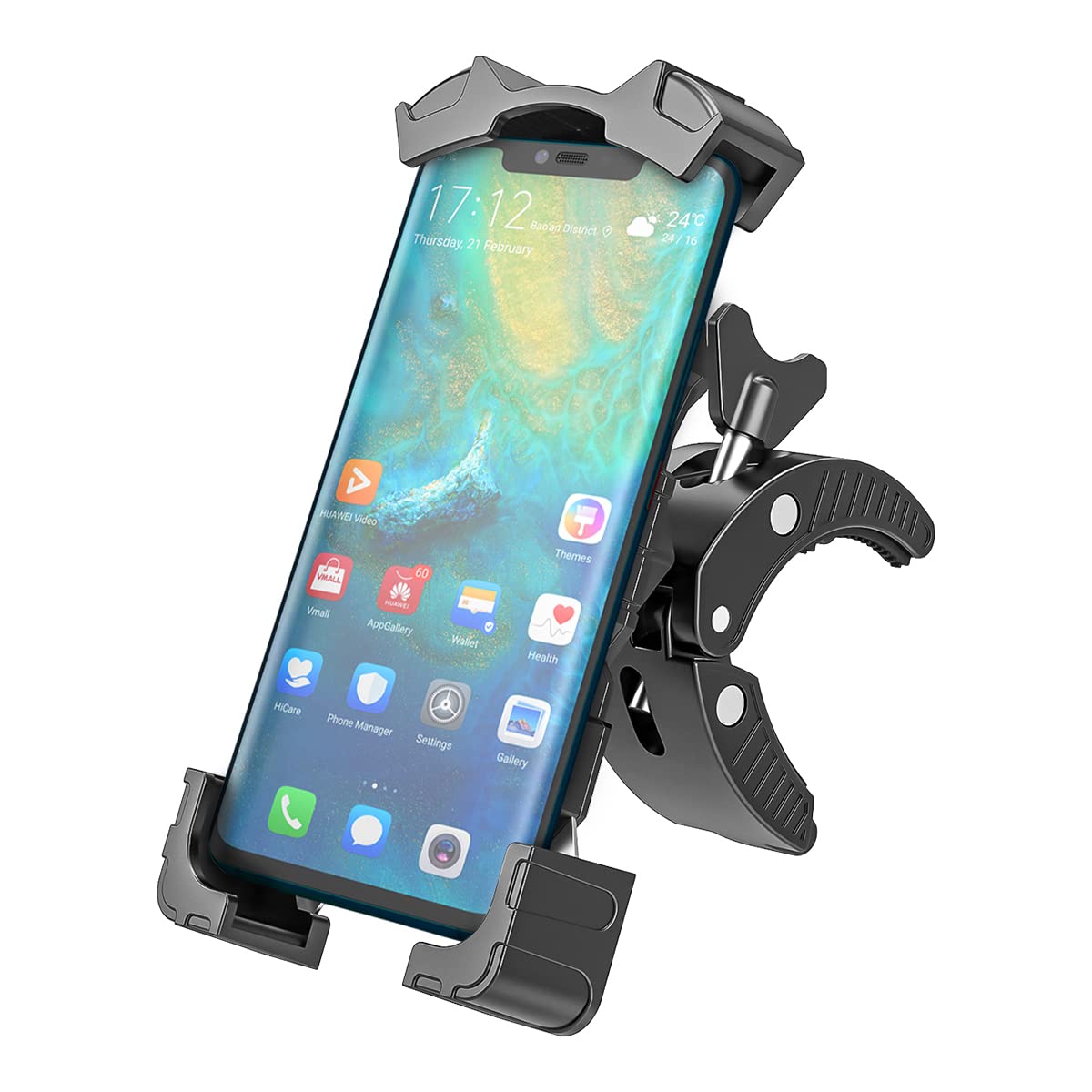 Bike Phone Holder Mount, Bicycle And Motorcycle Handlebars Friendly, 360 Rotation Easy Install And Quick Release Cellphone Holde