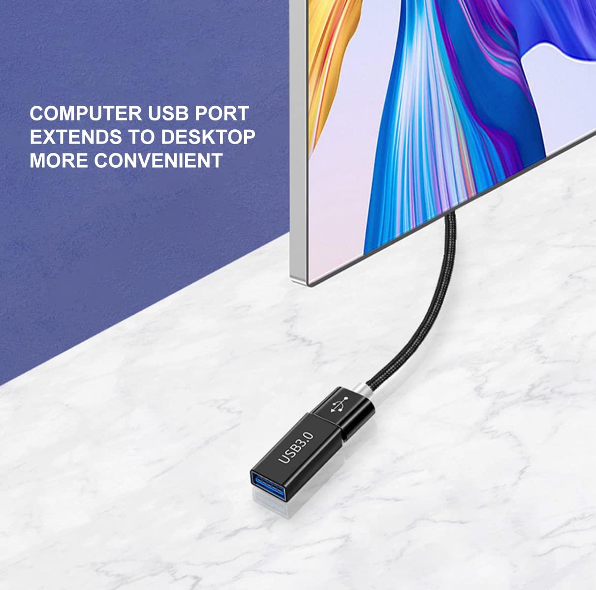 Mepsies Usb-A 3.0 To Usb-A 3.0 Adapter (2 Pack), Usb 3.0 Female To Female Adapter For Connecting Usb Cables For Extension