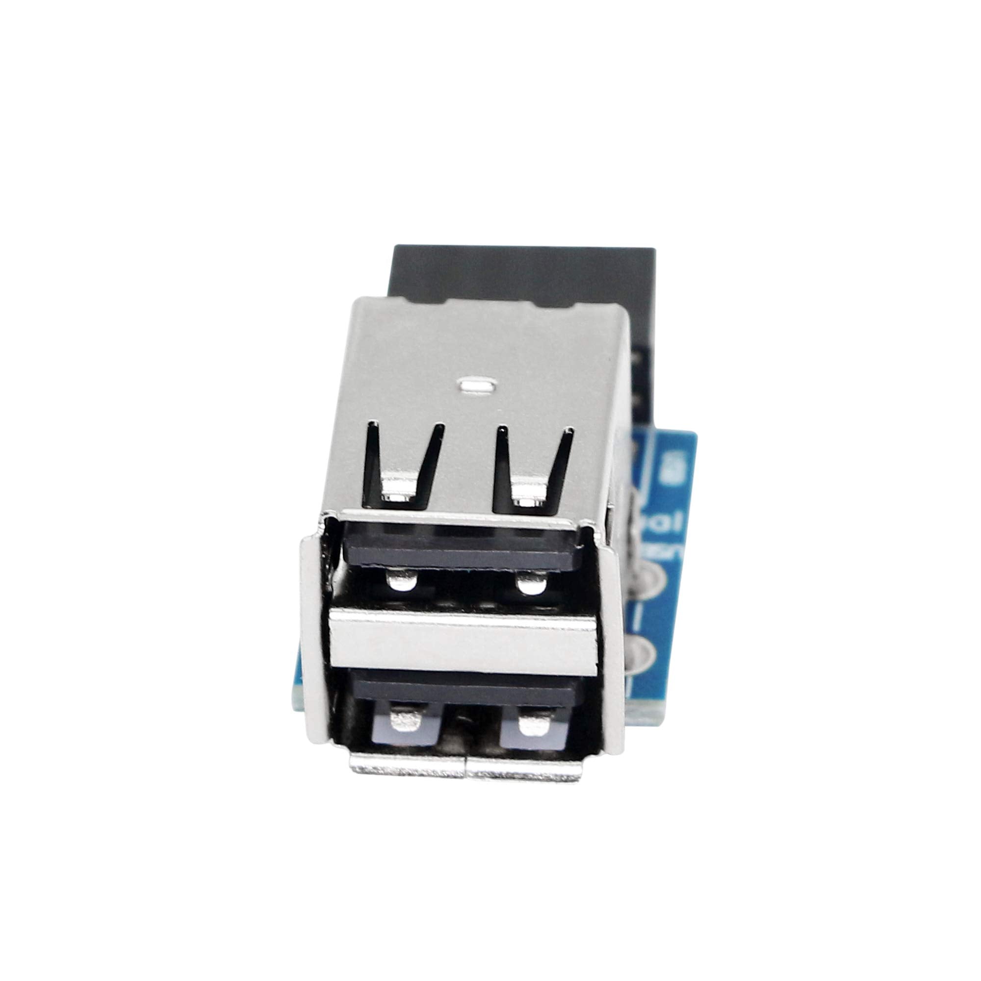 Sinloon 9Pin Usb 2.0 Female Pin Dual 2 Port Usb Motherboard Header Adapter Dual Layer Type For Pc (Dual)