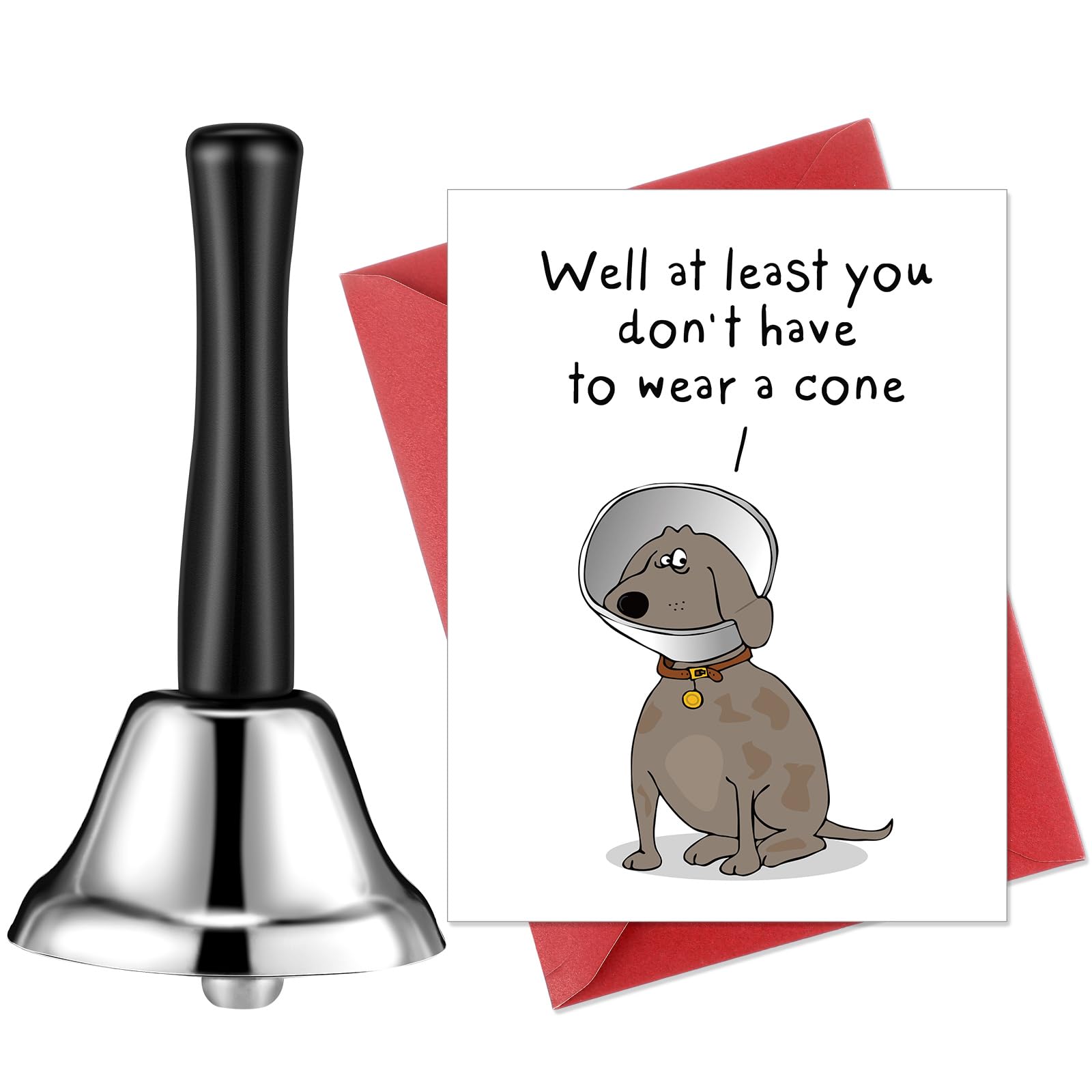 Morningro 2 Pcs Funny Get Well Gifts For Women Men, After Surgery Recovery Gift Loud Hand Bell And Humor Speedy Surgery Recovery