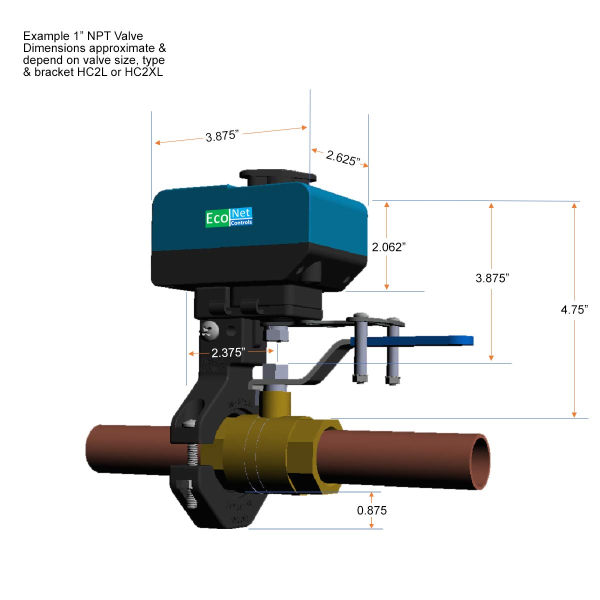 Econet Controls Evc300 Hclxl Sk3, Bulldog Jw Wifi Valve Robot, Leak Detection & Prevention, Automatic Water Shutoff, Easy To Ins