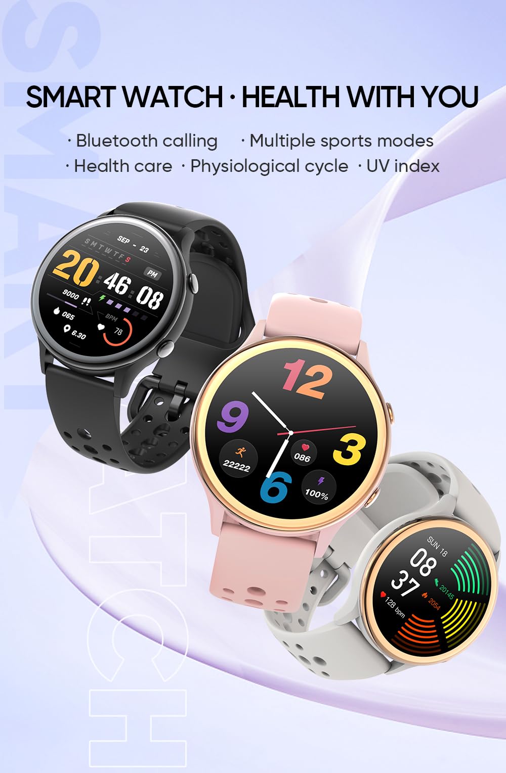 Keeponfit Smart Watches For Women, Fitness Tracker With Heart Rate & Spo2 Monitor, Ip67 Waterproof Activity Tracker For Men & Wo