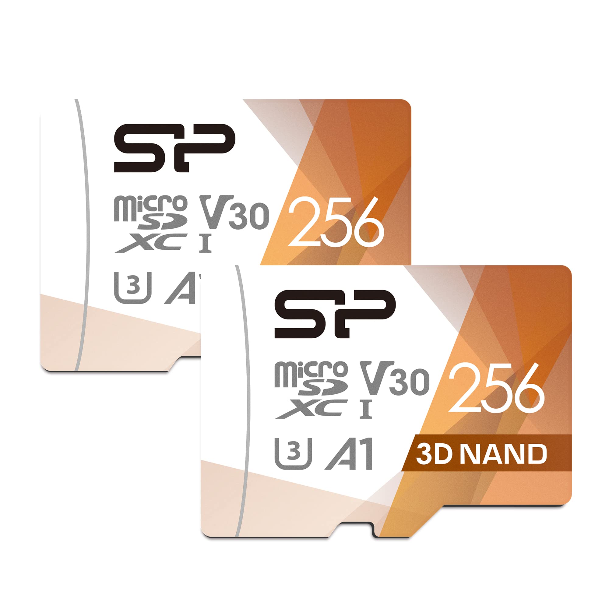 Silicon Power 2-Pack 256GB Micro SD Card U3 Nintendo-Switch Compatible, SDXC microsdxc High Speed MicroSD Memory Card with Adapt
