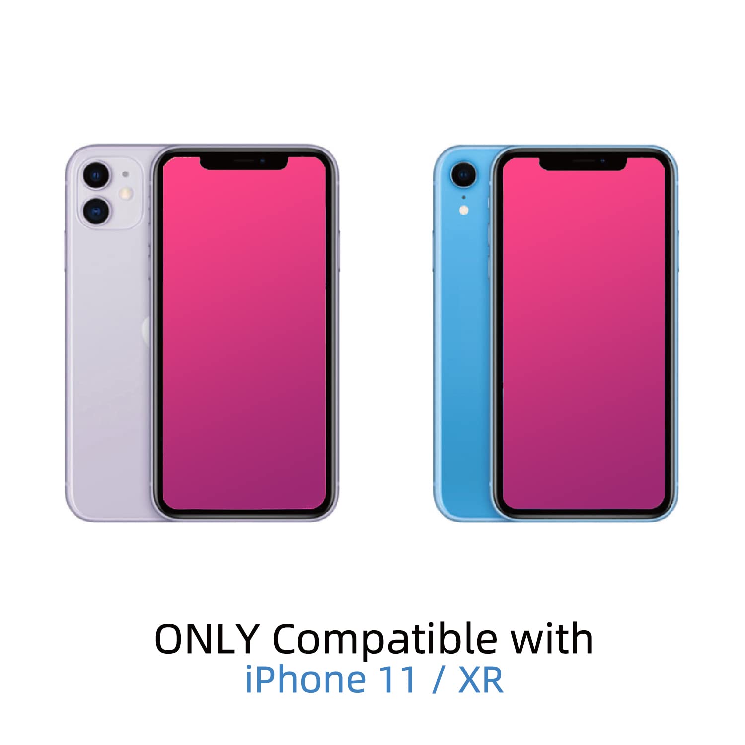 Egkimba Privacy Screen Protector Compatible With Iphone 11 Or Iphone Xr, 6.1 Inch Gradient Colorful Electroplated Anti Spy Anti