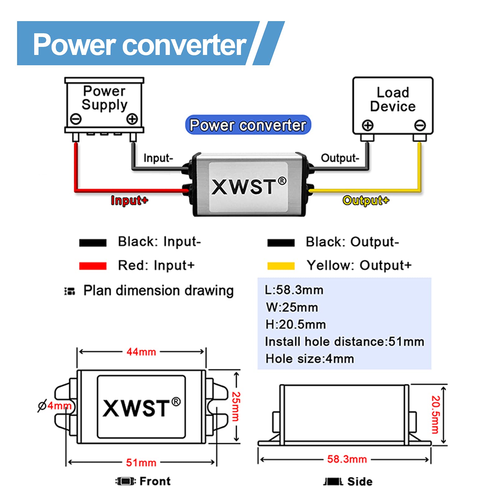 Dc To Dc 24V To 12V Step Down Voltage 12Volts Regulator Buck Converter Output 1A 12W Power Converter Module (1A)