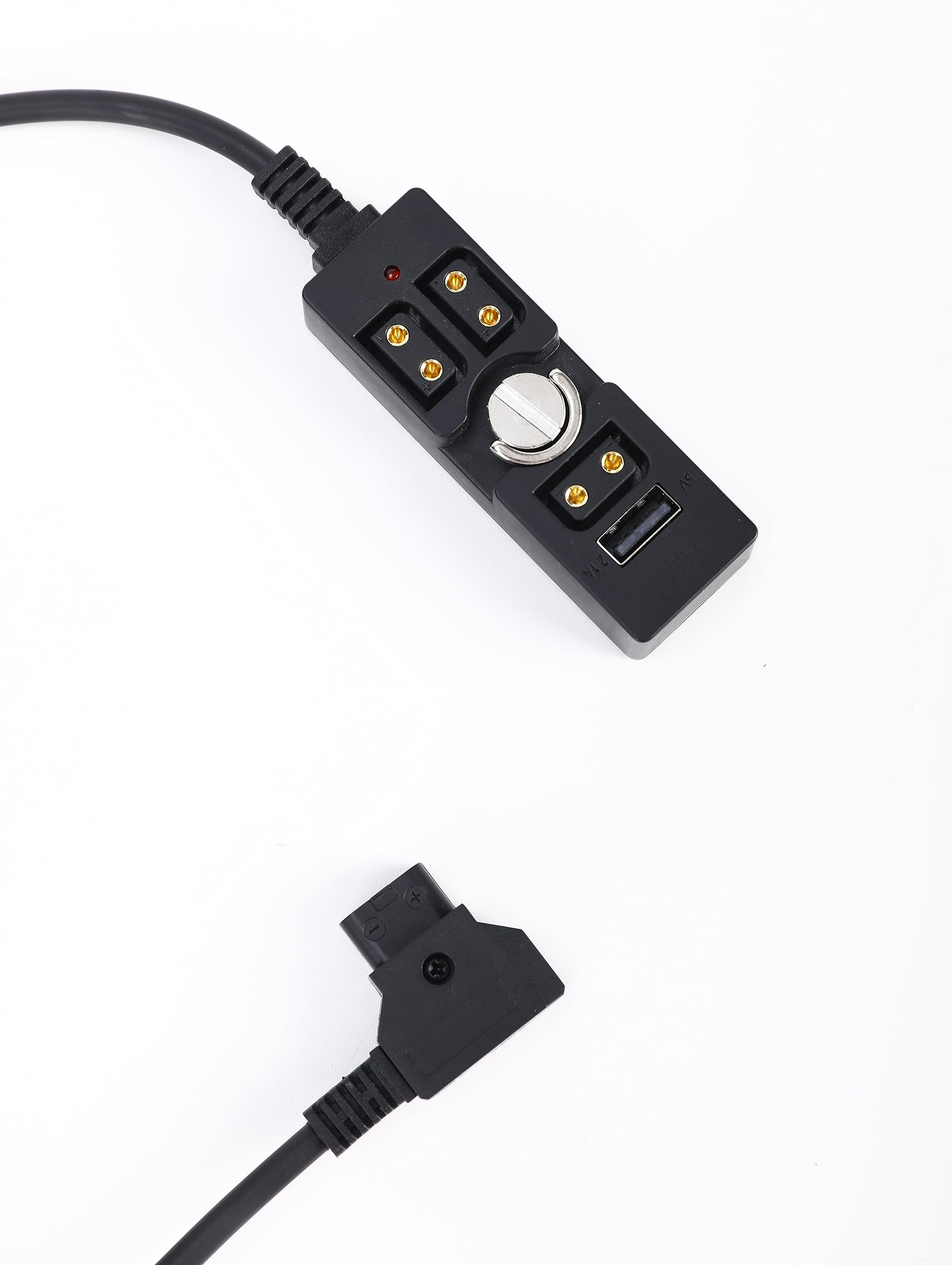 Chikoni D Tap Male To 3 Port Female Splitter Power Cable Hub Connector With Usb And Indicator Light Suitable For Anton Bauer V Mount Arri Red Camera Tilta Steadicam Idx Battery, For D Tap Outputs