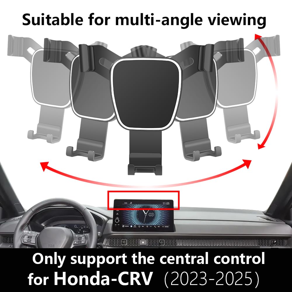 Lunqin Car Phone Holder For Honda Crv Cr-V 2023 2024 2025 Auto Accessories Navigation Bracket Interior Decoration Screen Mobile