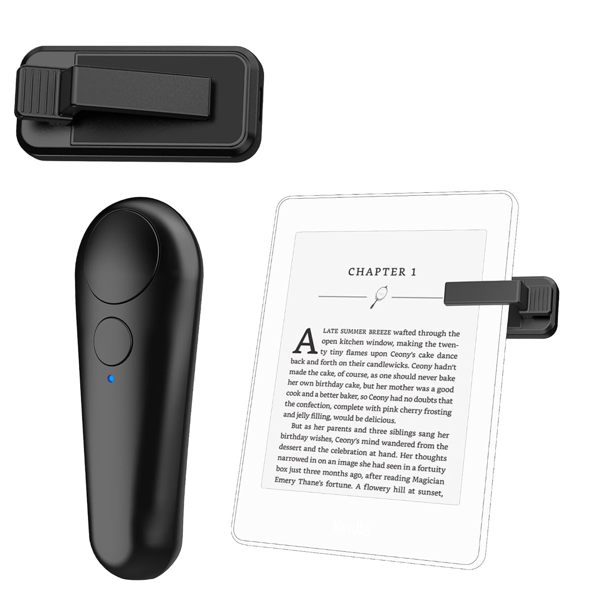 Unibitri Rf Remote Control Page Turner For Kindle Paperwhite Kobo Ereaders, Remote Page Turner For Phone Ipad Ios Android Tablet