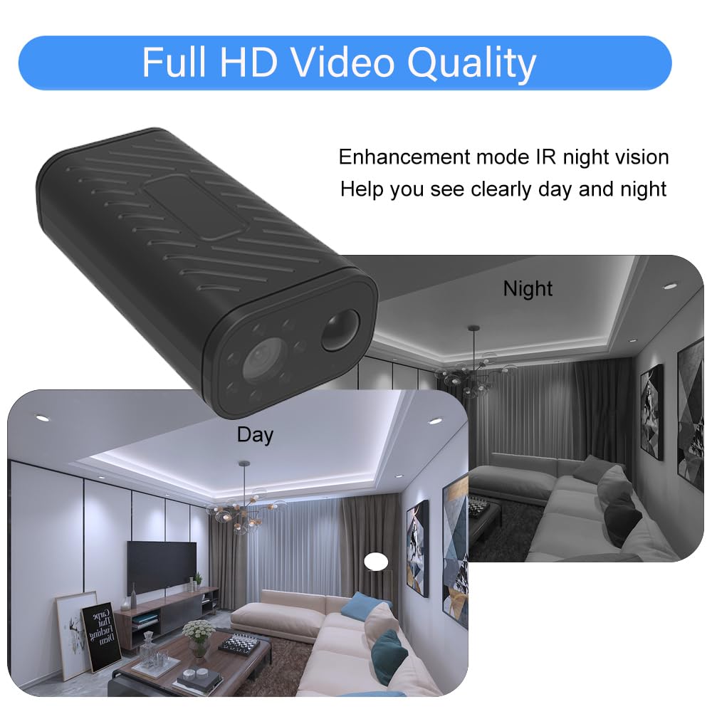 Pnzeo W9 Mini Cameras Home Security Camera Indoor Wireless Wifi Remote View Outdoor Waterproof Smart Camera With Human Body Dete