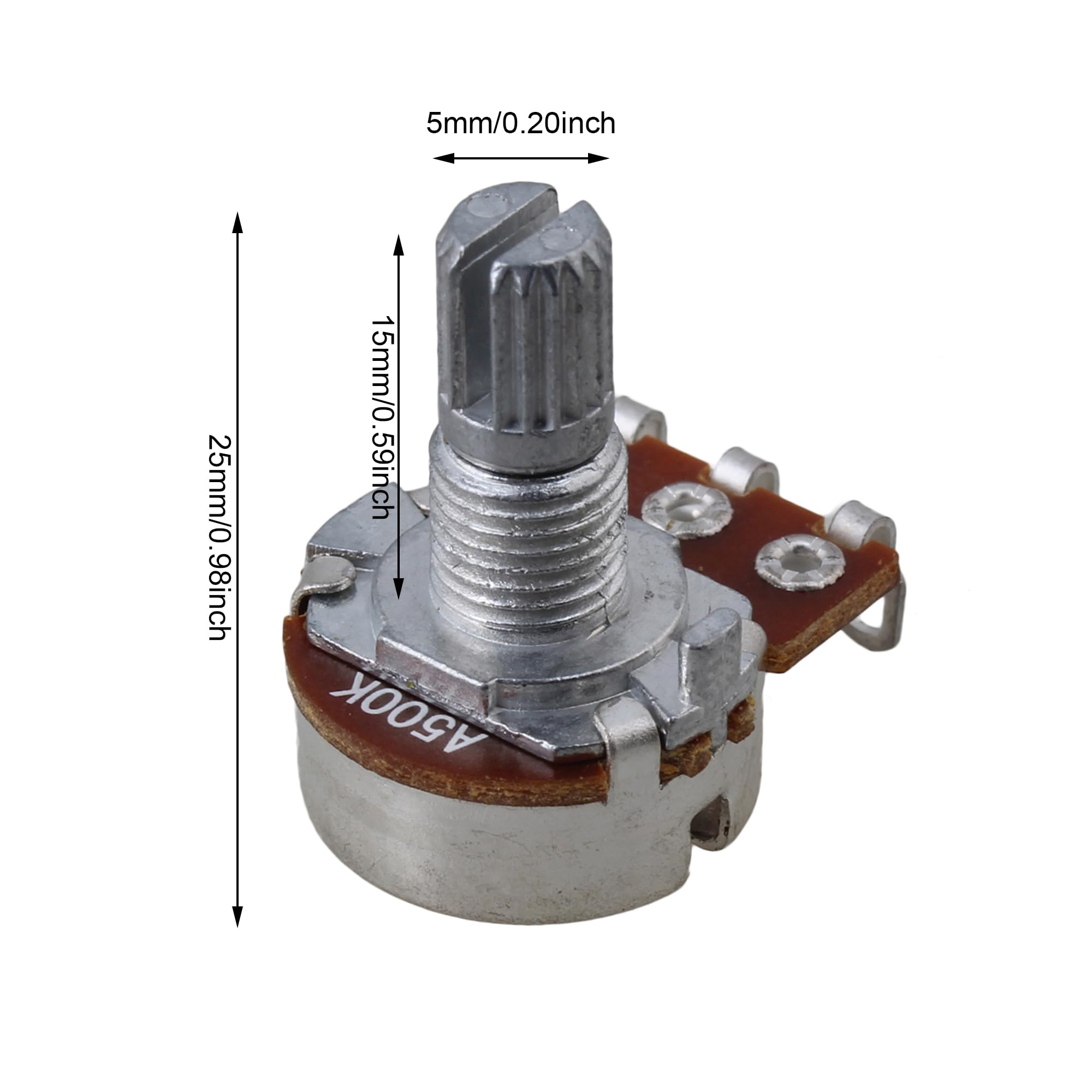 Guitar Potentiometer Volume Tone Pots Switch Control A500K Pack Of 10