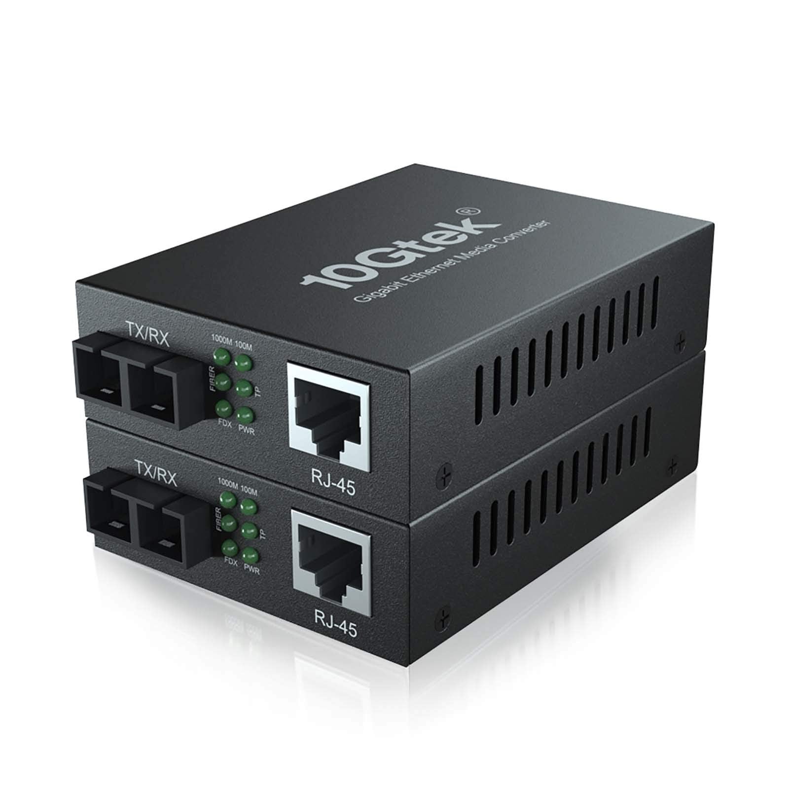 Gigabit Singlemode Fiber To Ethernet Media Converter, Dual Sc Fiber, 1000Base Lx To 10/100/1000Base Tx Gigabit Smf Fiber Sc To C