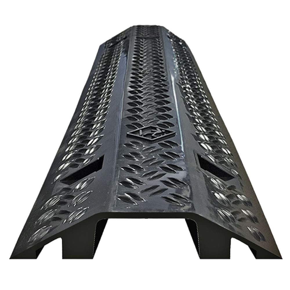 Ez Hidewire Ez Runner Slim Pvc Drop Over Cable Ramp Cable Protector   Single Channel   Black